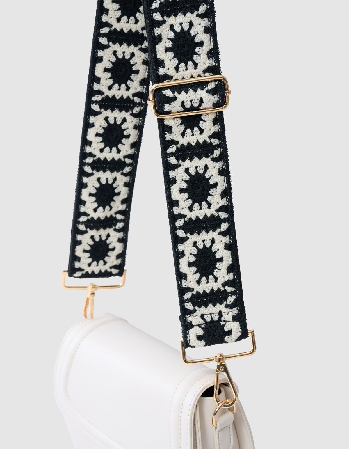 Crochet Strap Wit/Zwart SHOEBY ACCESSOIRES