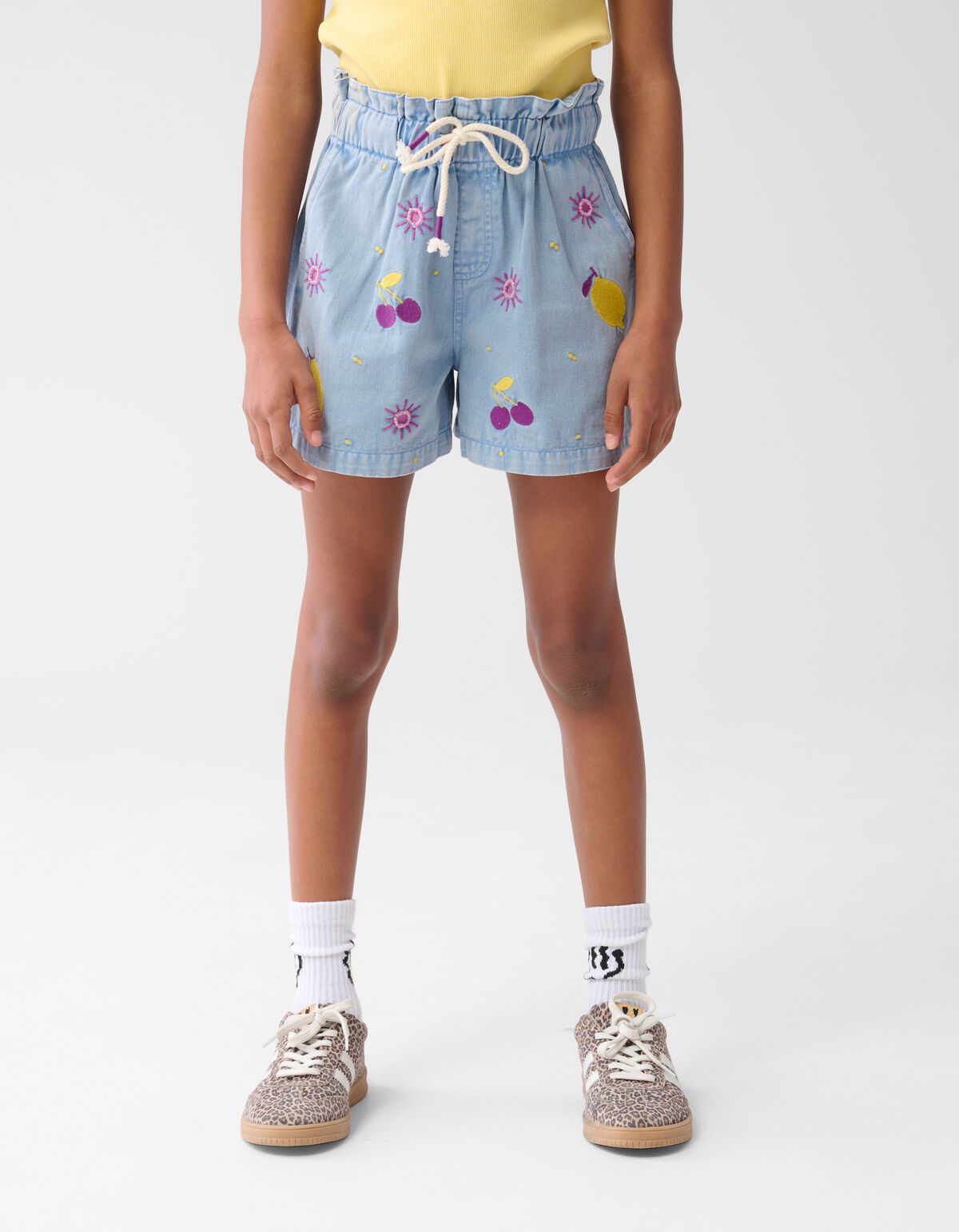 Fruit Artwork Twill Short Blauw SHOEBY GIRLS