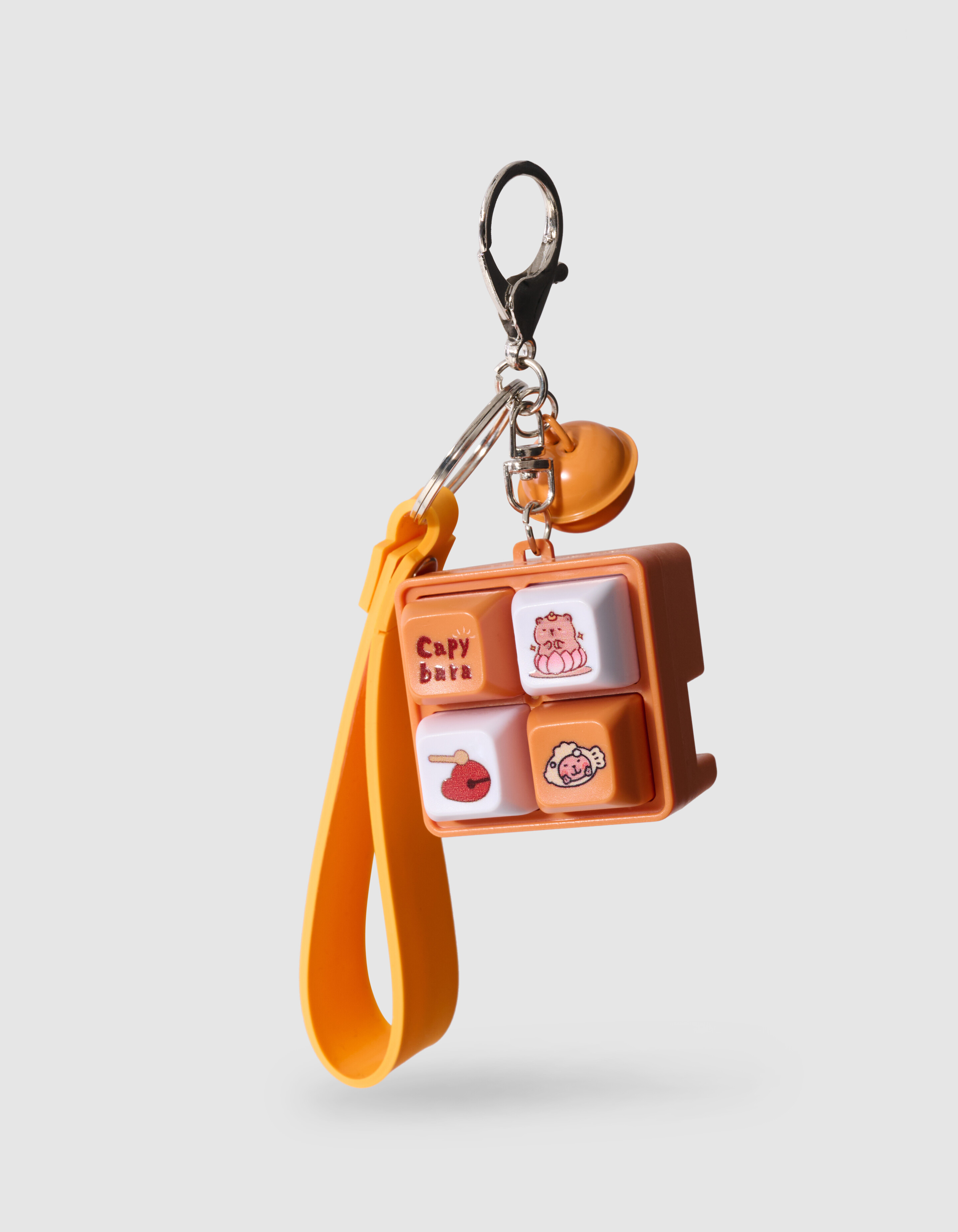 Vierkante Sleutelhanger Oranje SHOEBY ACCESSOIRES