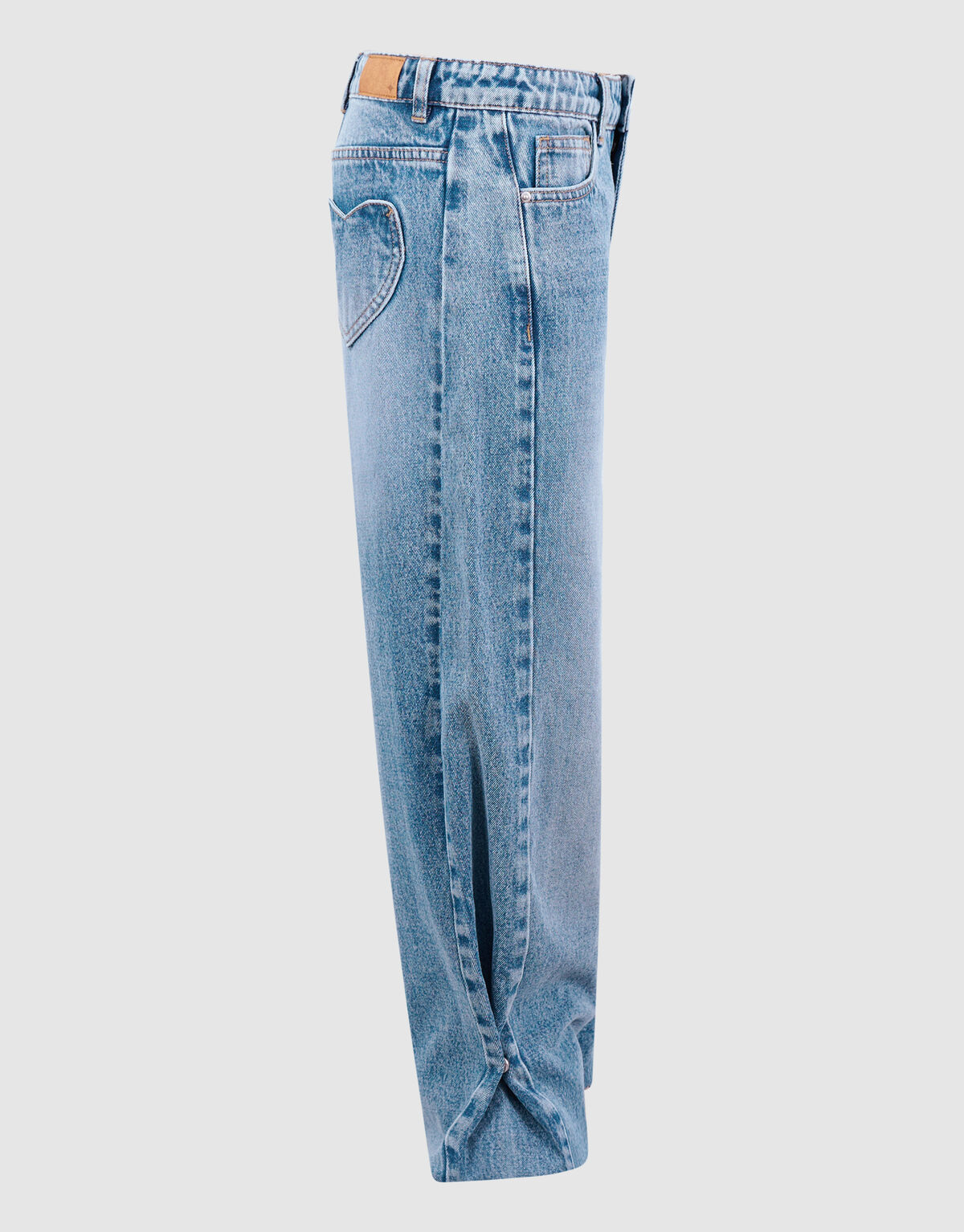 Pleated Wide Leg Fit Jeans Blauw SHOEBY GIRLS