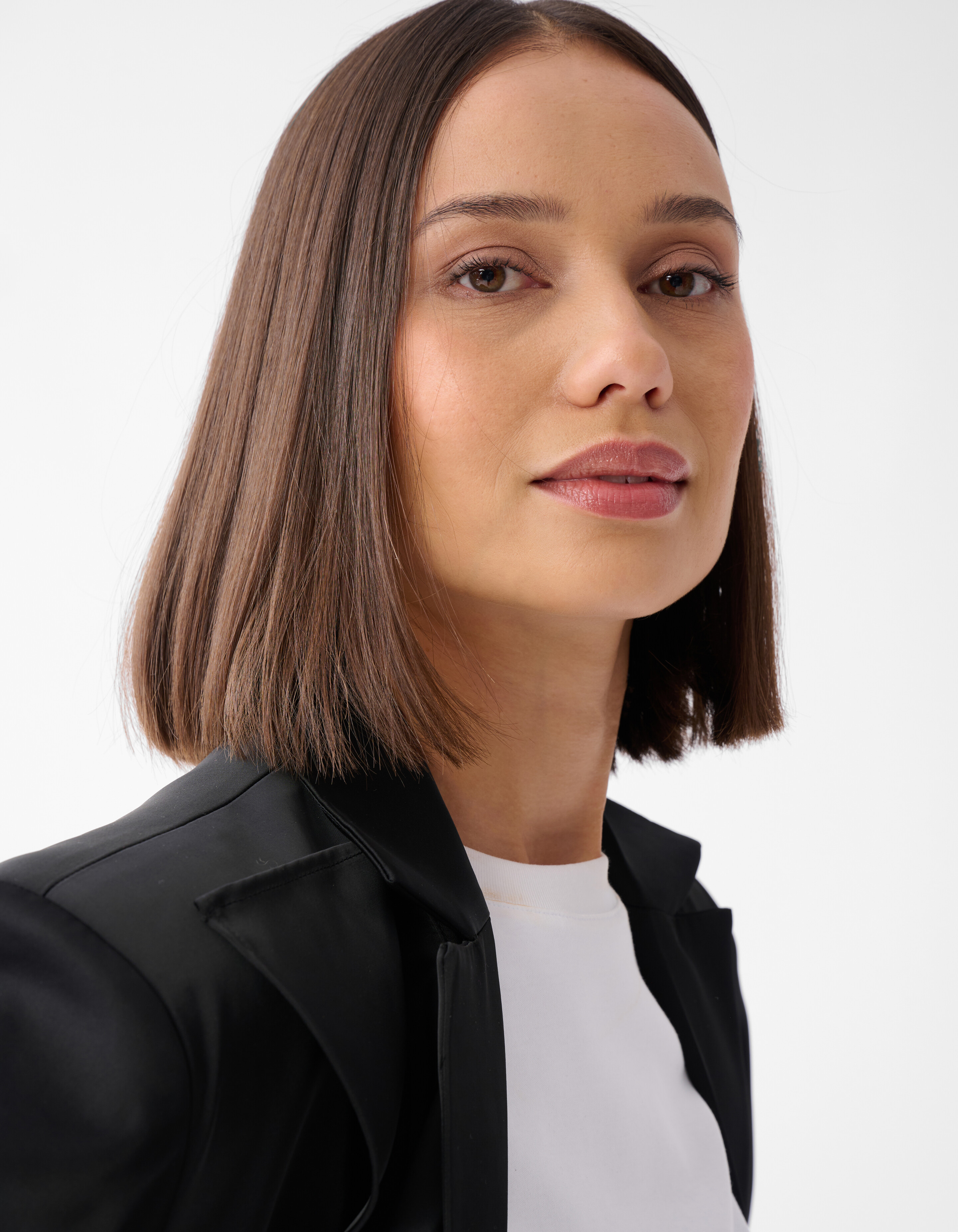 Satijnen Ruffle Blazer Zwart SHOEBY WOMEN
