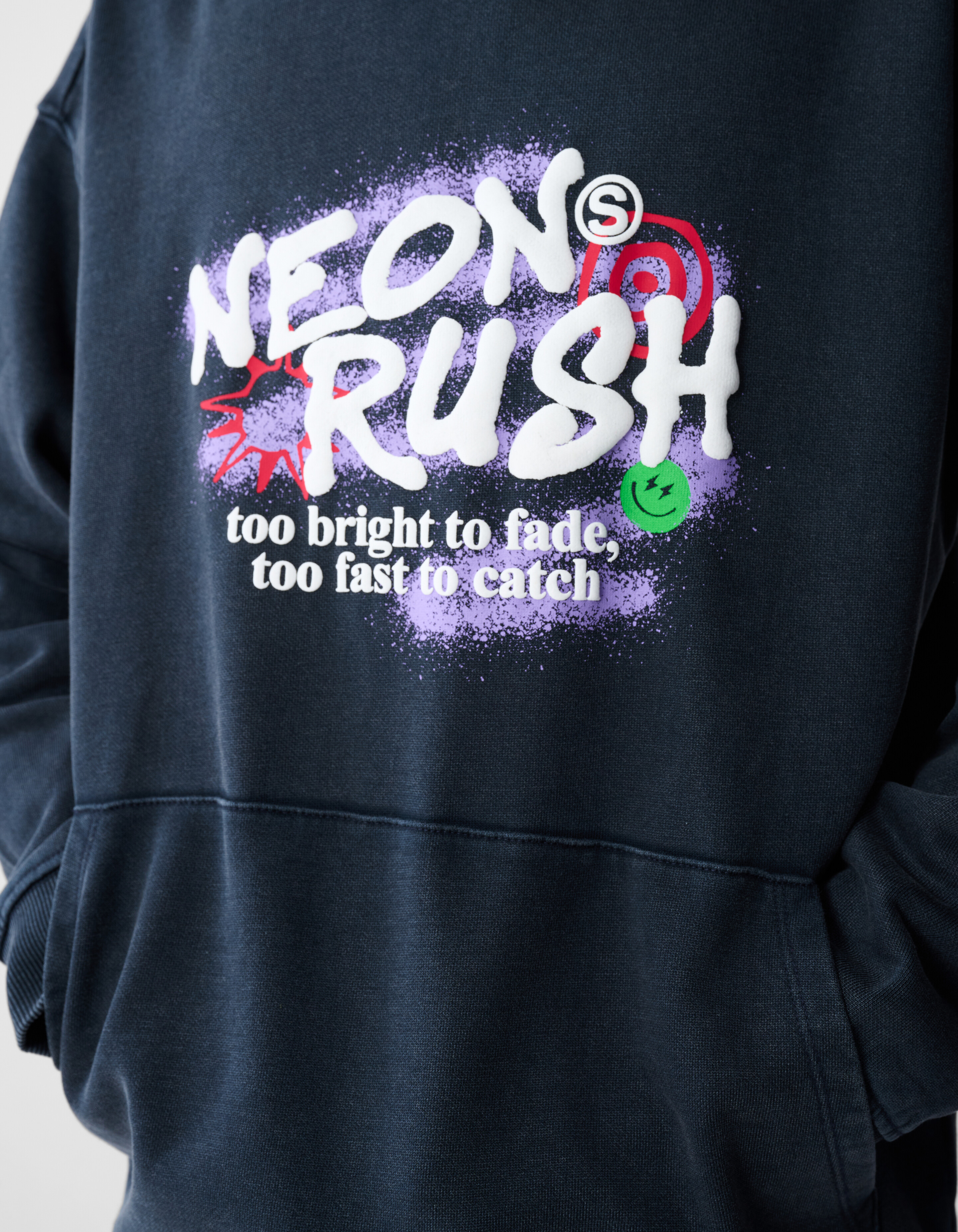 Neon Rush Artwork Hoodie Grijs SHOEBY BOYS
