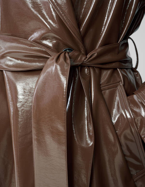 Oversized Lak Trenchcoat Bruin By Monica SHOEBY WOMEN