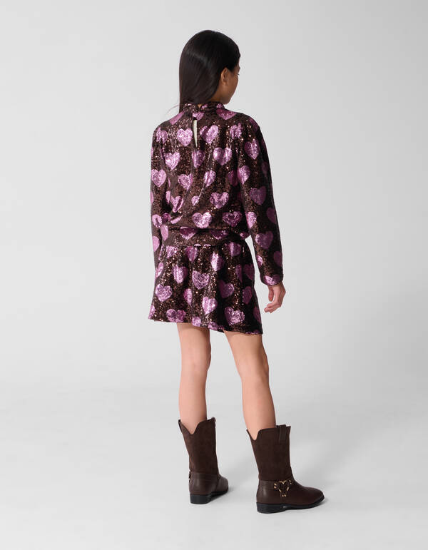 Hartjes Paillettenrok Bruin SHOEBY GIRLS