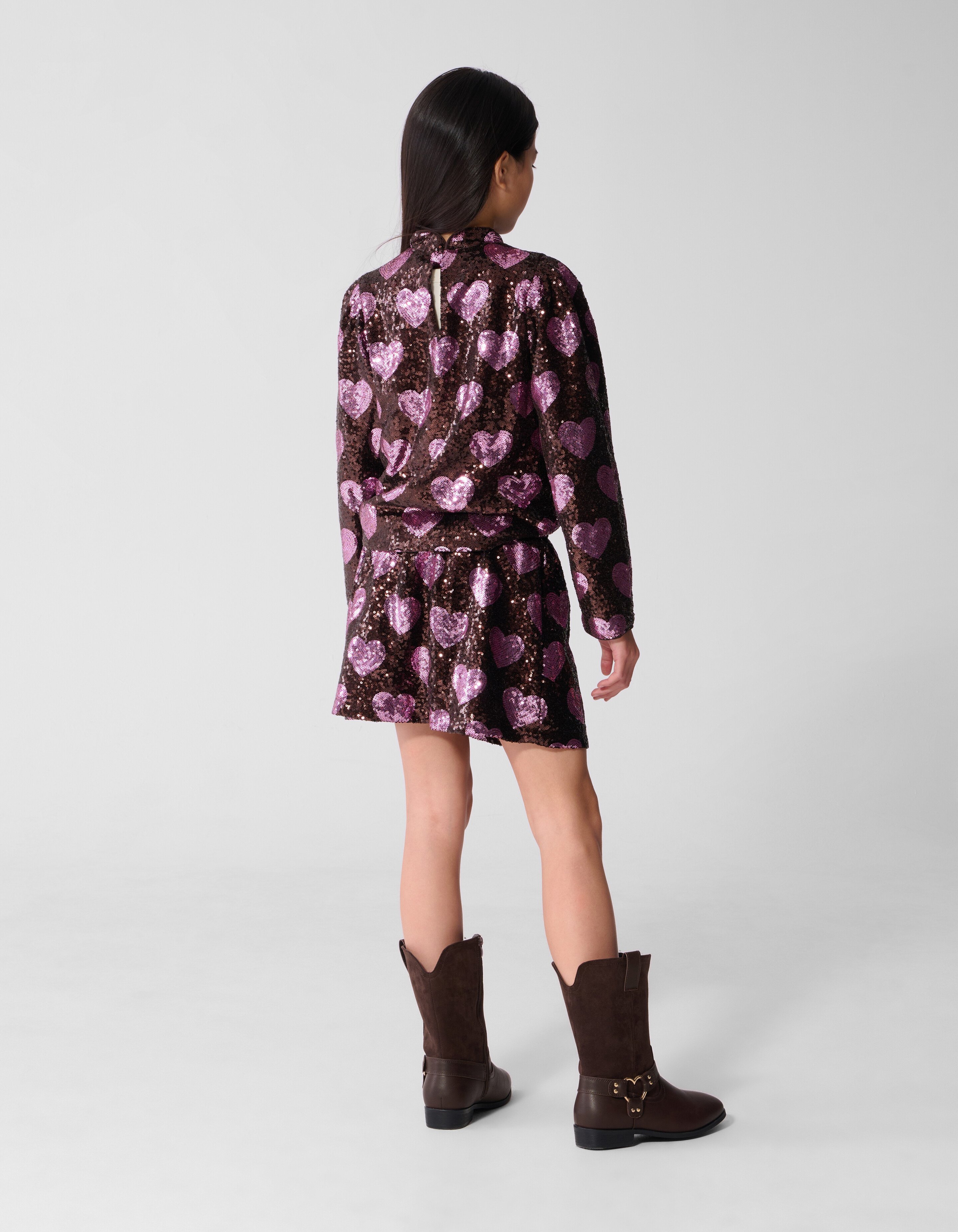 Hartjes Paillettenrok Bruin SHOEBY GIRLS