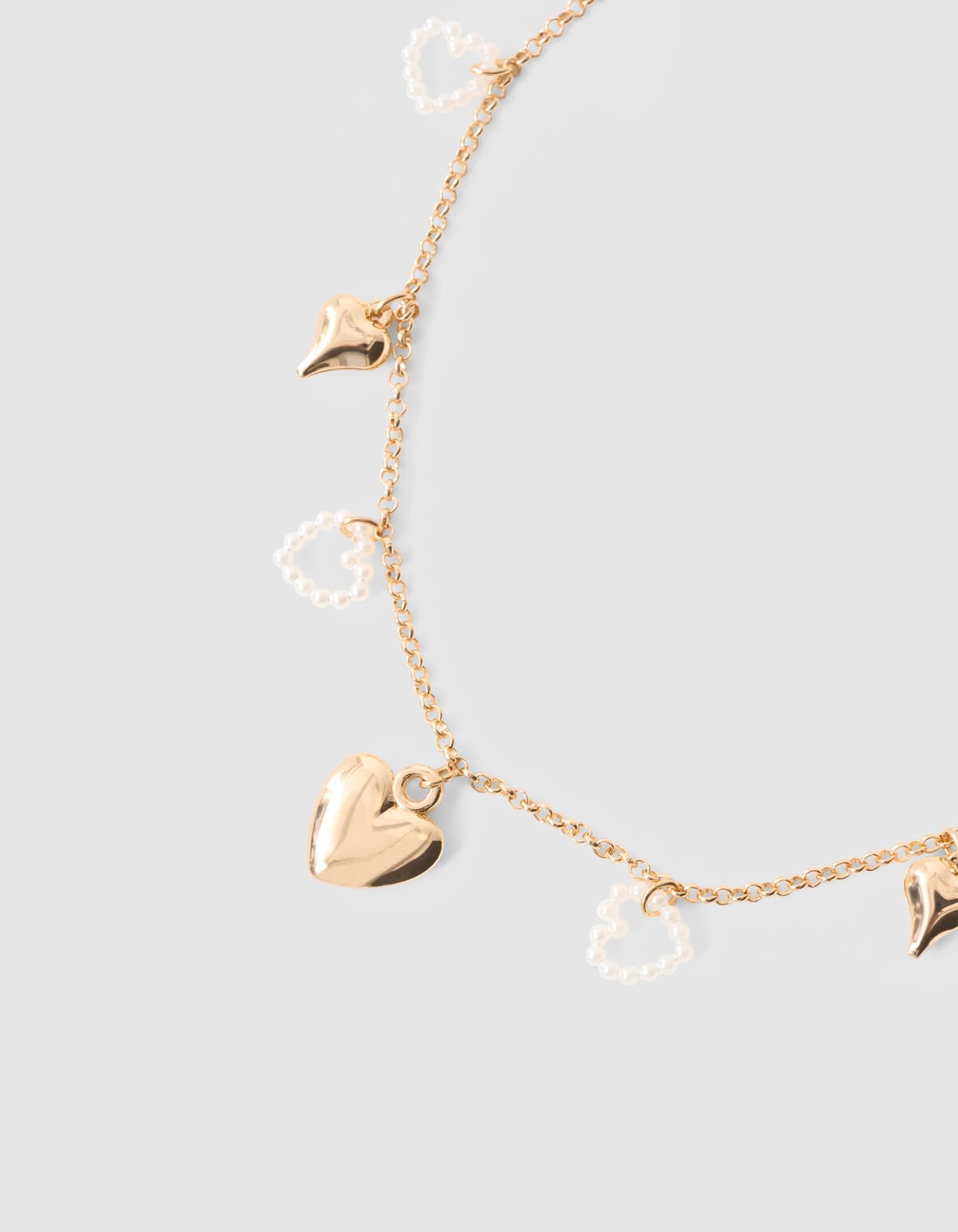 Parel Heart Ketting Goud SHOEBY ACCESSOIRES