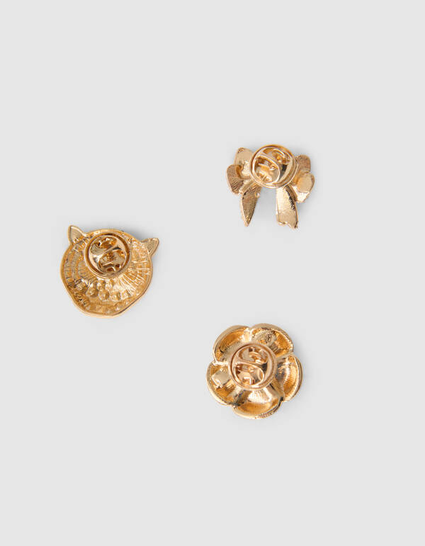 Tiger Broche Set Paars SHOEBY ACCESSOIRES