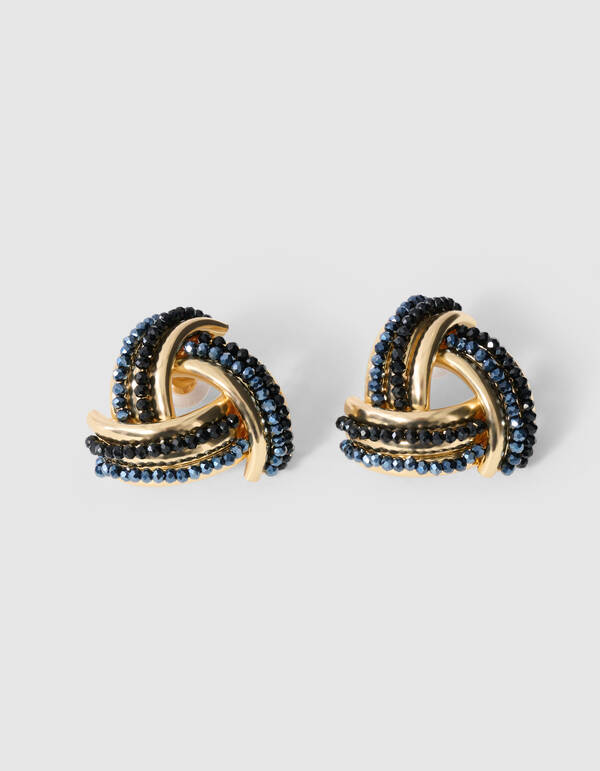Triangle Beaded Oorbellen Goud SHOEBY ACCESSOIRES