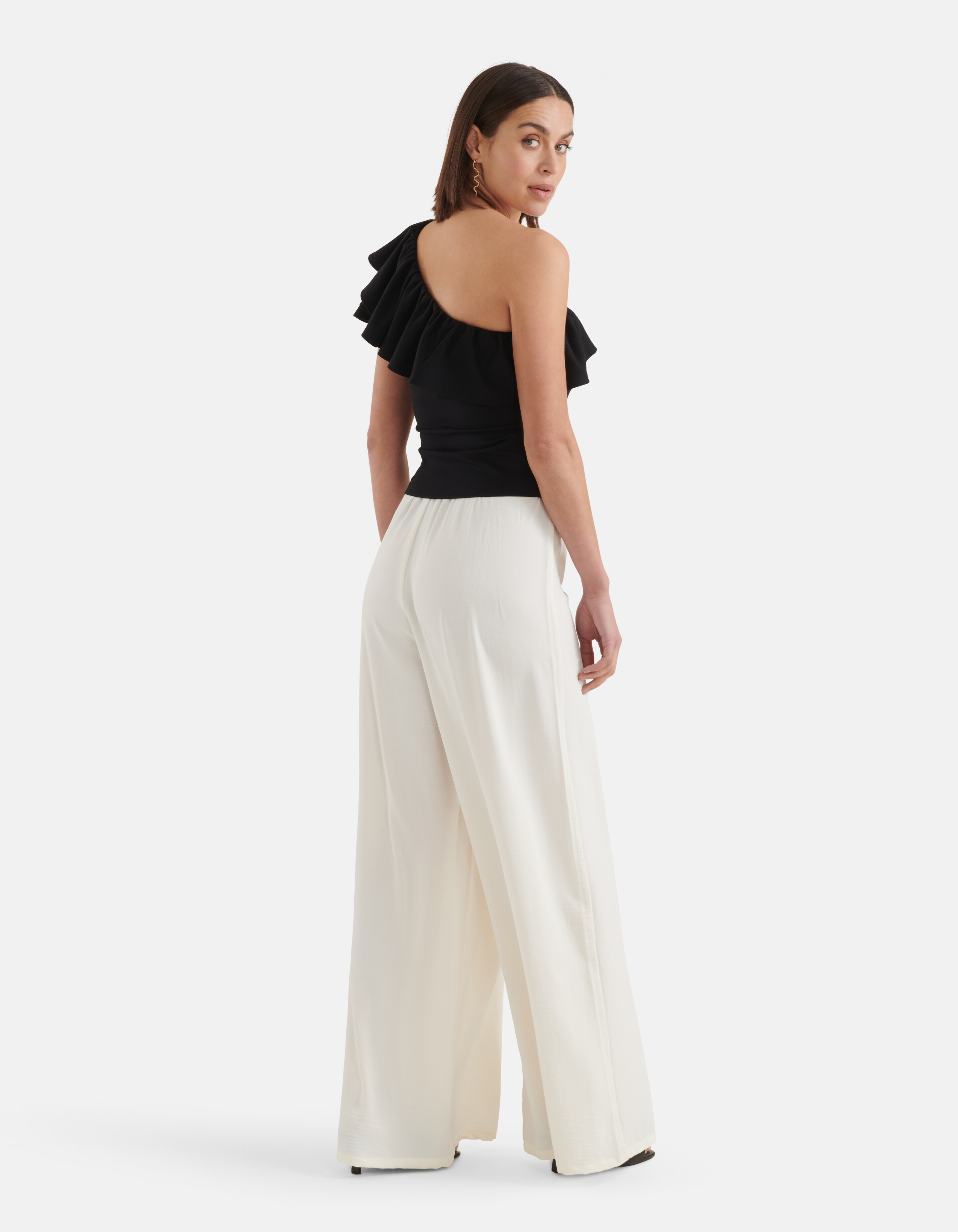 Ruffle Top Zwart SHOEBY WOMEN