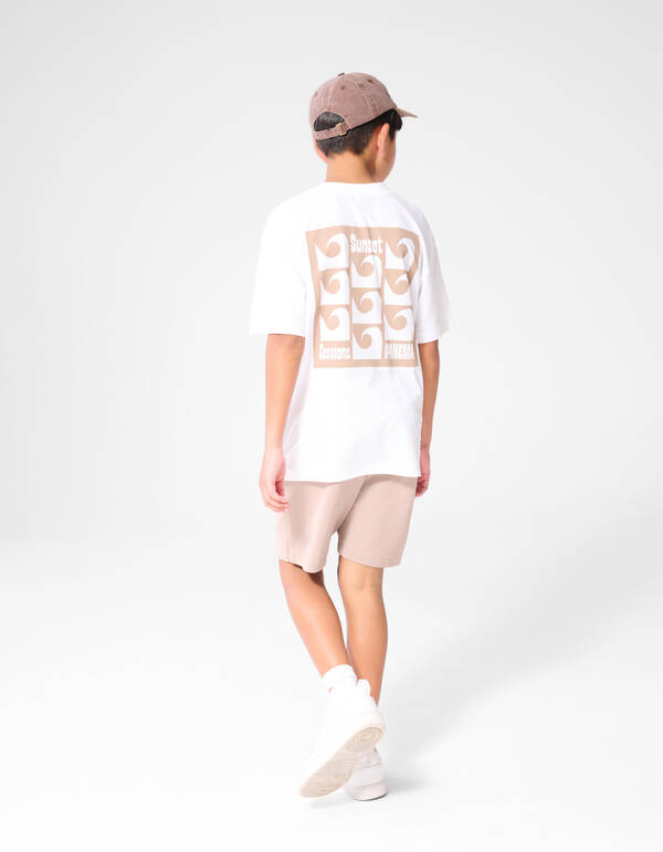 Sunset Artwork T-shirt Wit SHOEBY BOYS