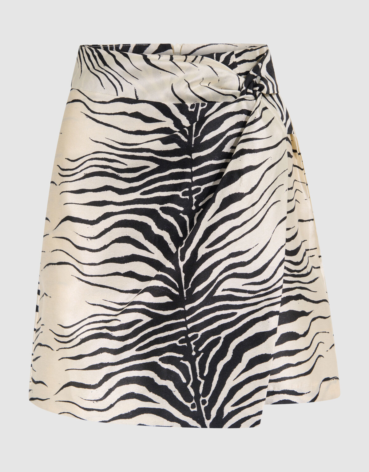 Zebra Print Mini Rok Zwart/Gebroken Wit SHOEBY WOMEN