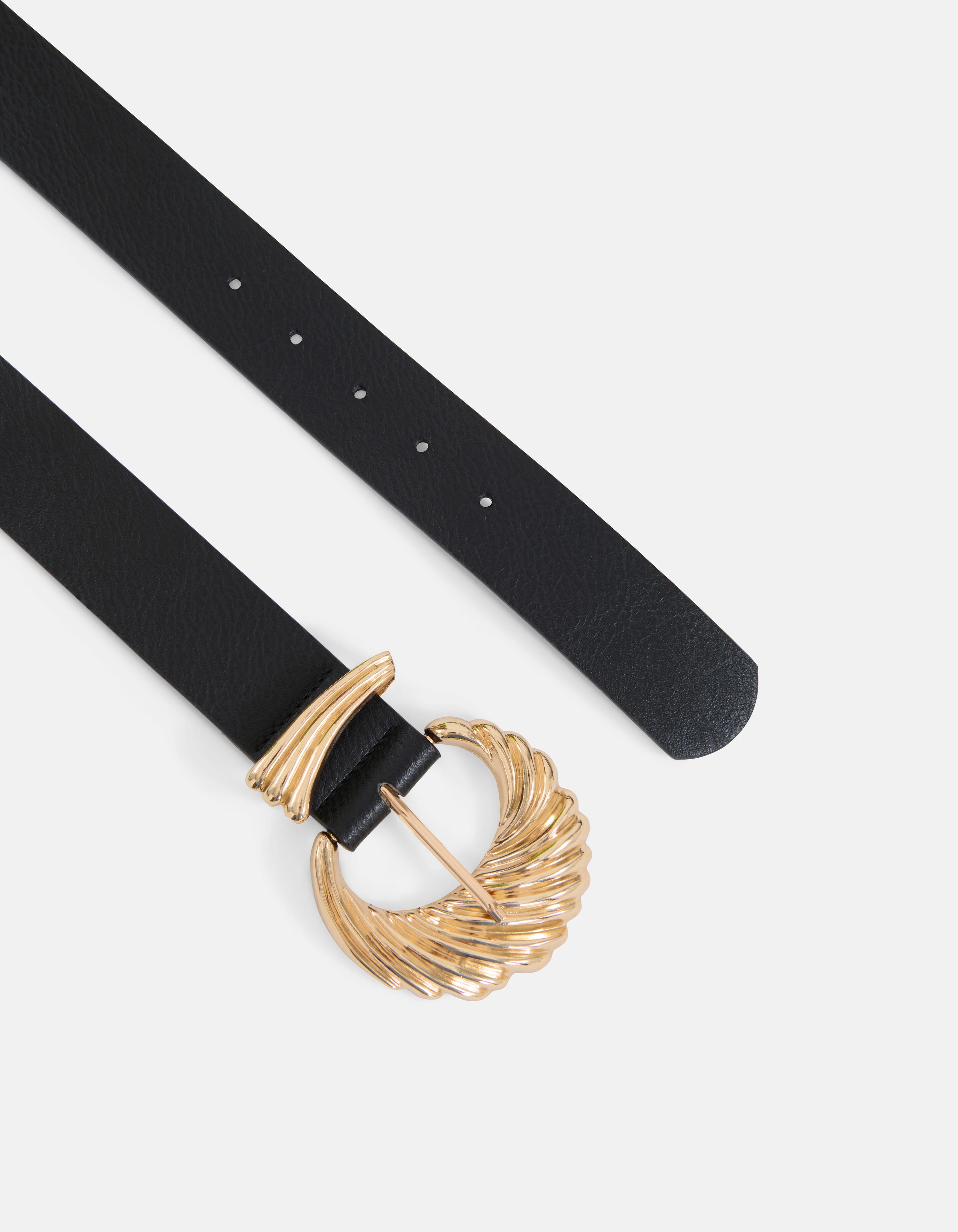 Structuur Buckle Riem Zwart SHOEBY ACCESSOIRES