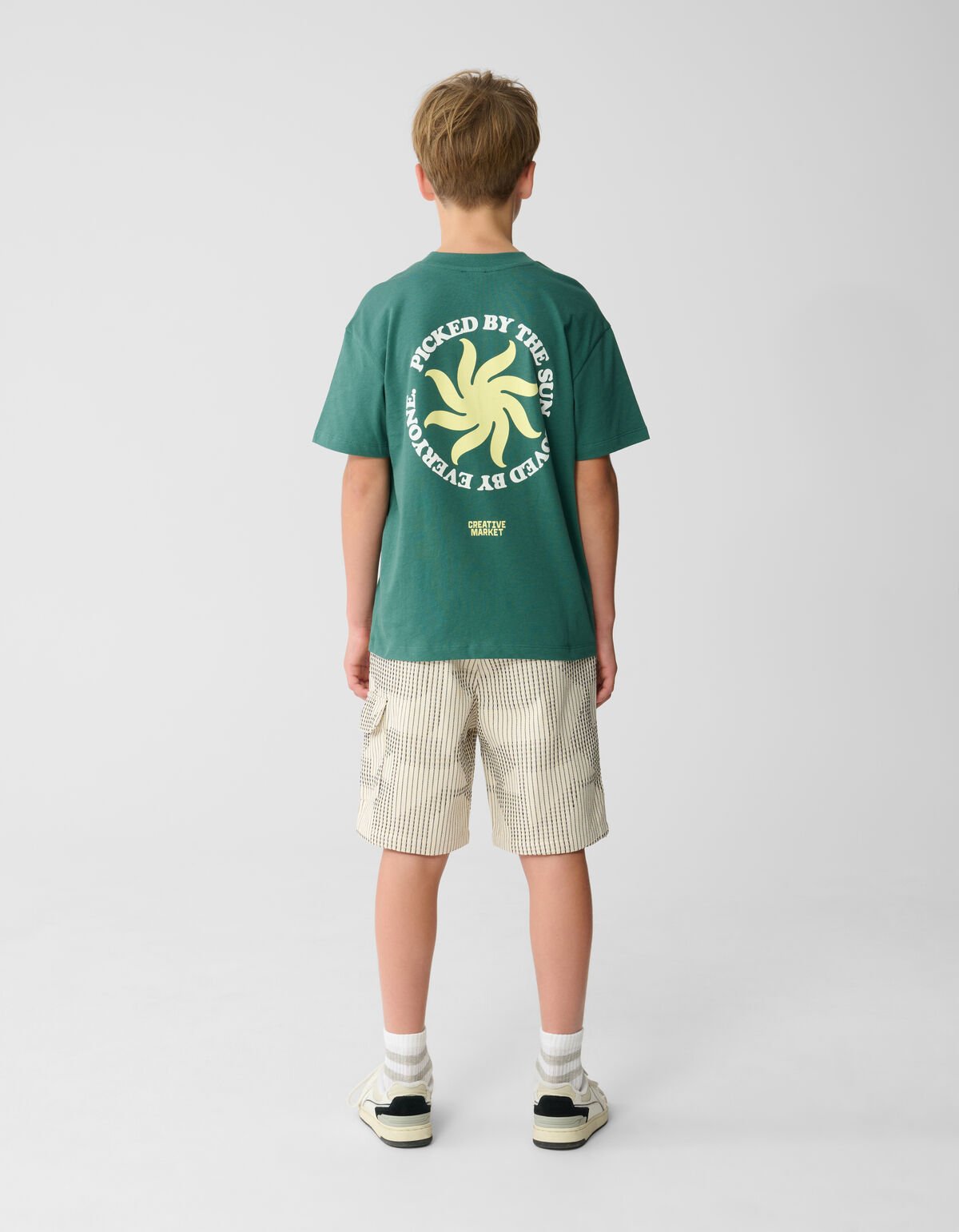 Waffle Stripe Short Gebroken Wit SHOEBY BOYS