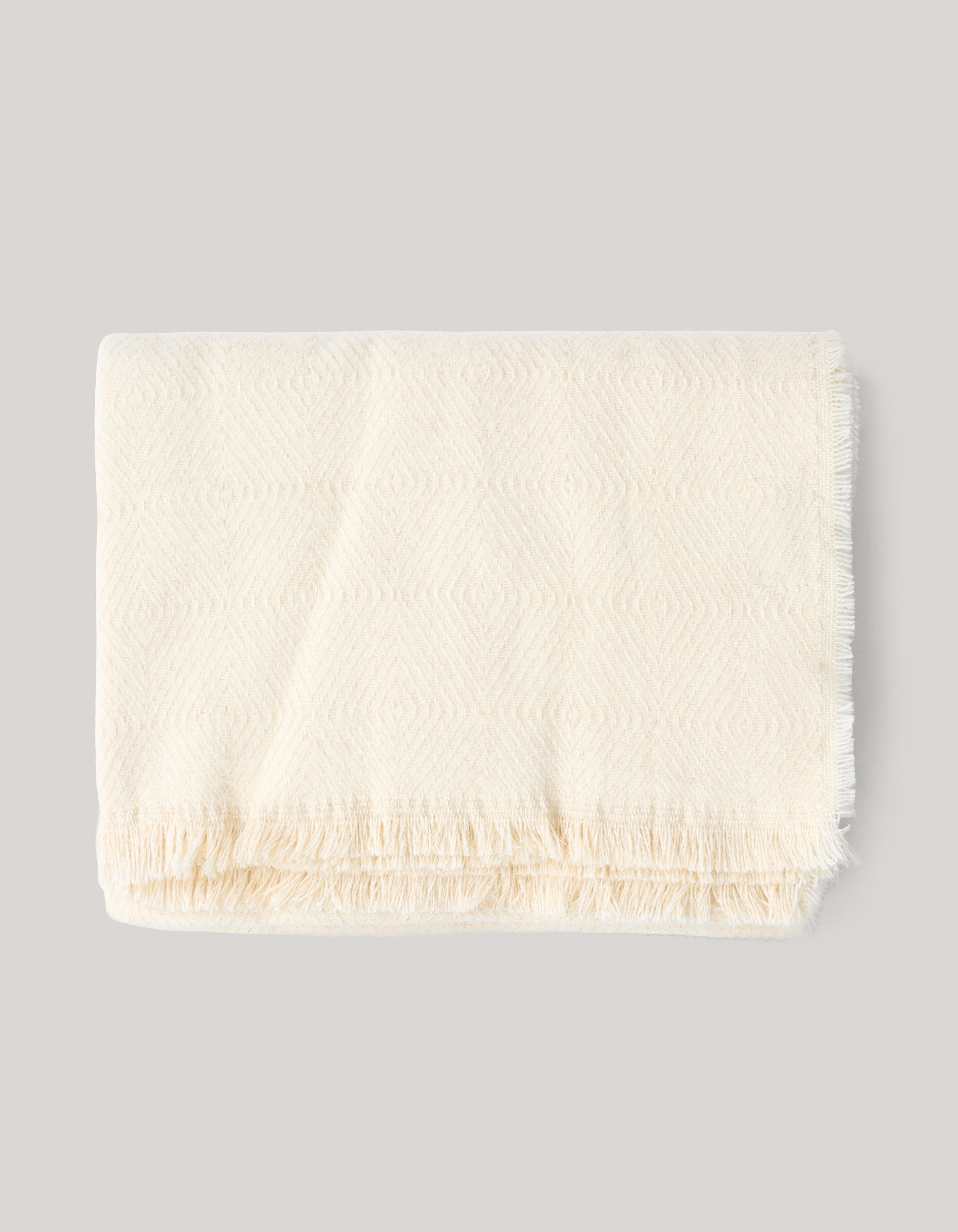 Zigzag Lurex Sjaal Beige SHOEBY ACCESSOIRES