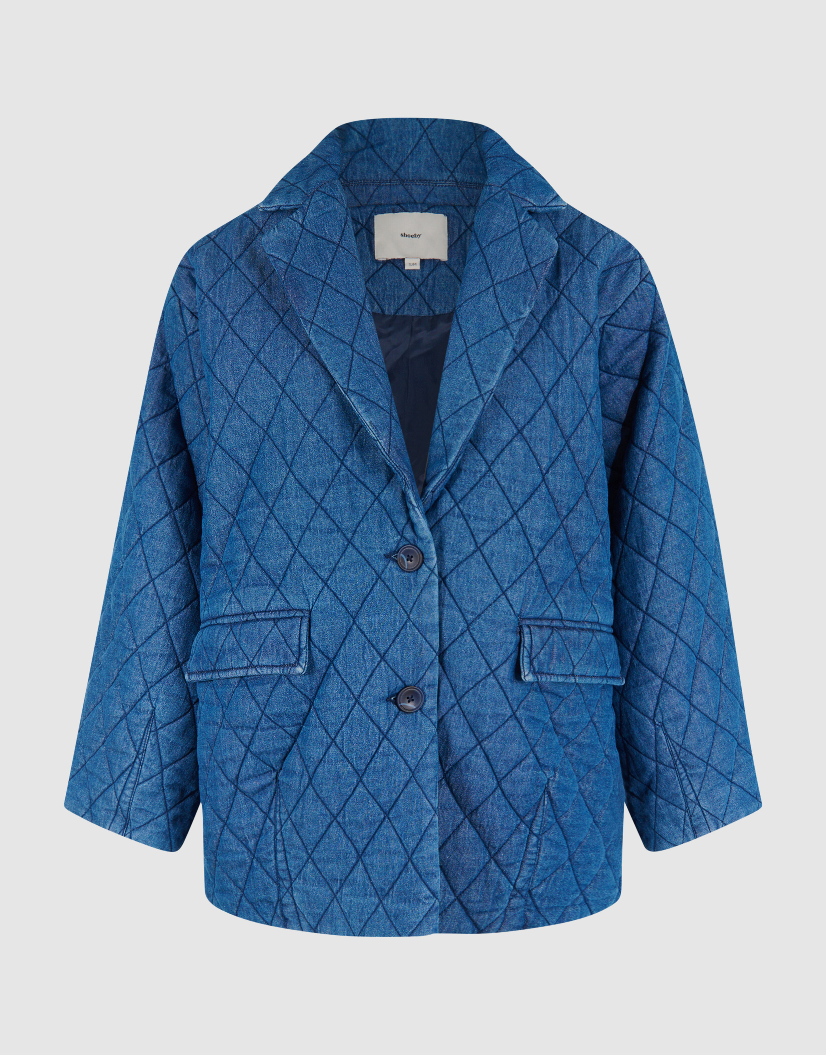 Quilted Jack Blauw By Mieke SHOEBY WOMEN