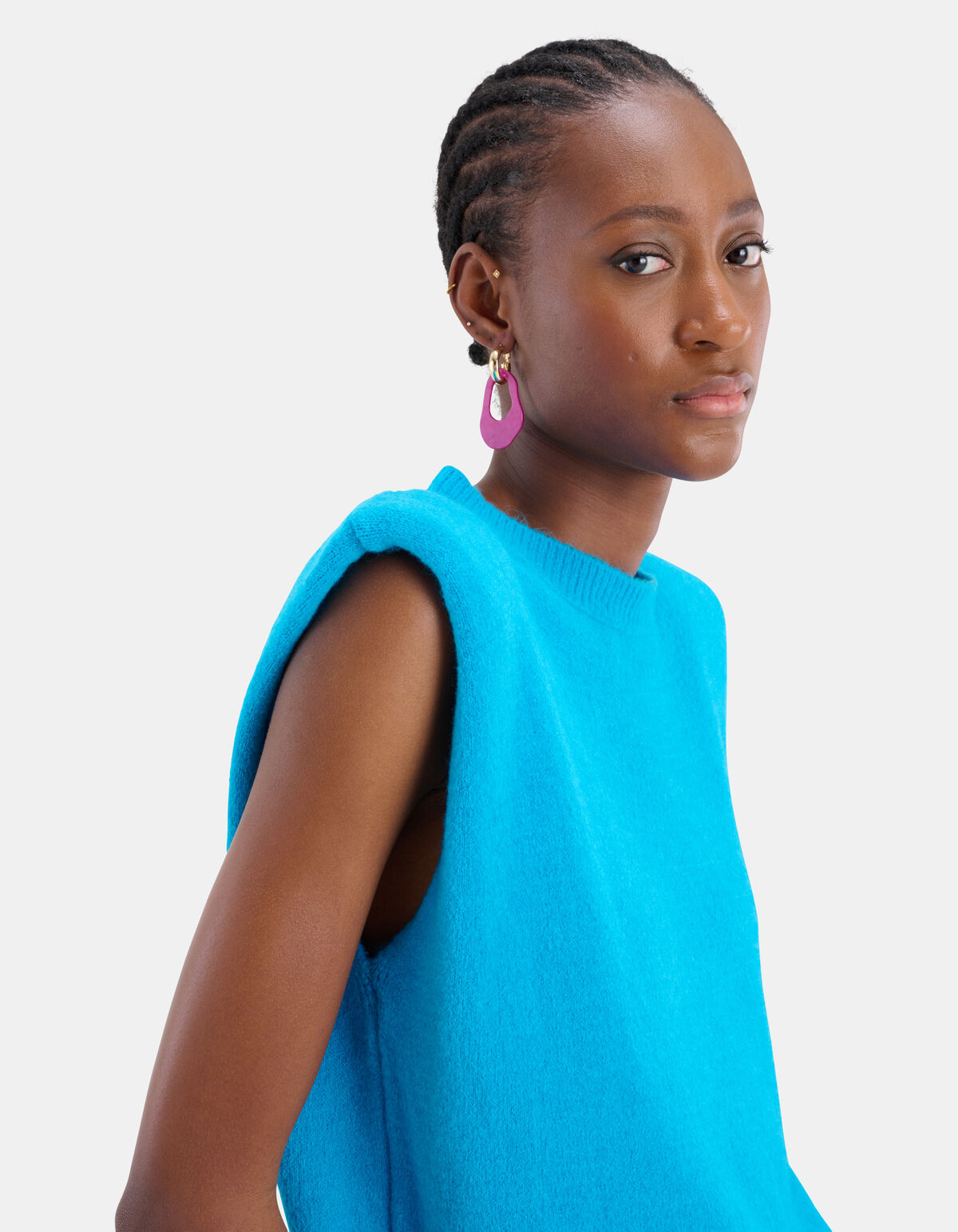 Sleeveless Colour Knit Top EKSEPT