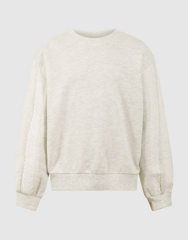 Ruffle Sweater Lichtgrijs SHOEBY GIRLS