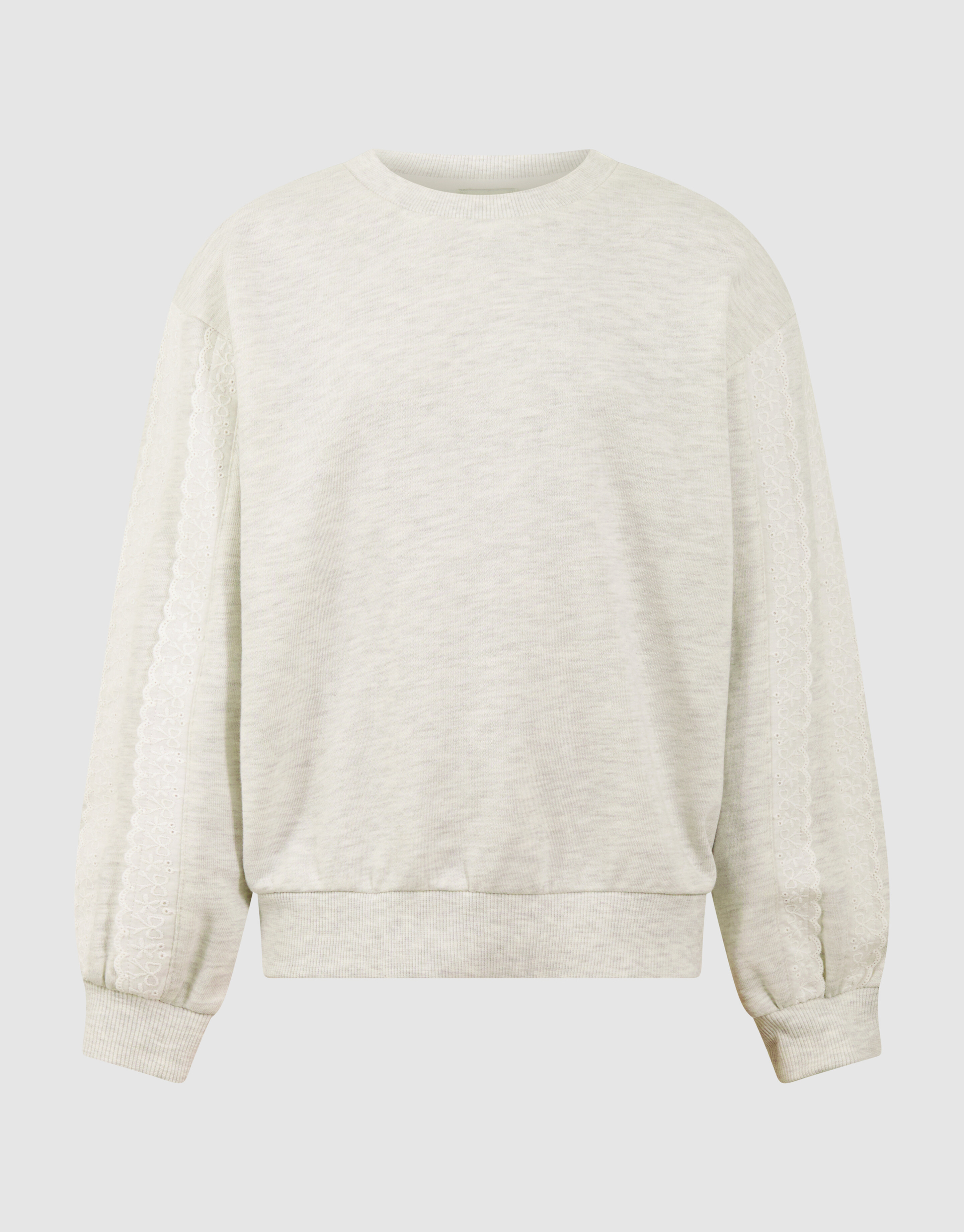Ruffle Sweater Lichtgrijs SHOEBY GIRLS
