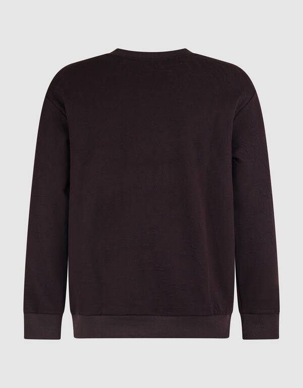 Structuur Sweater Donkerbruin SHOEBY MEN
