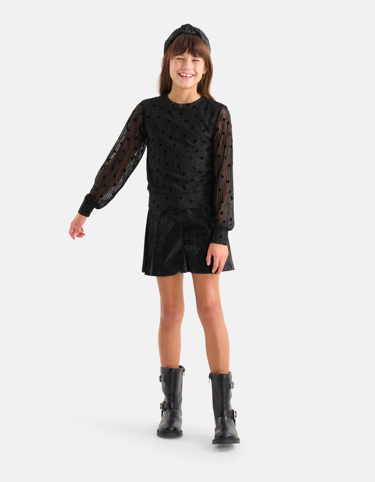 Mesh Top Zwart SHOEBY GIRLS