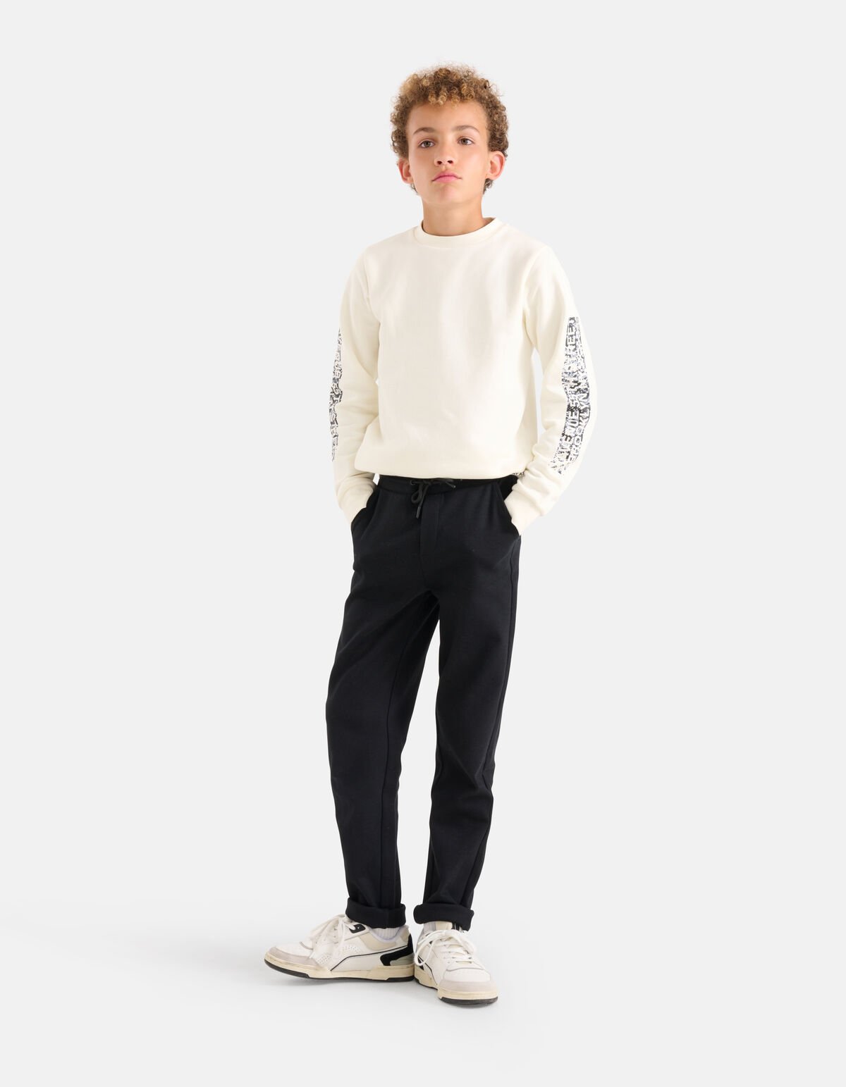 Slim Fit Broek Zwart SHOEBY BOYS