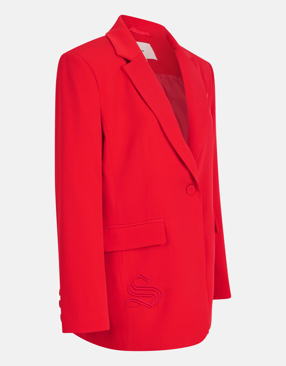 Oversized Geborduurde Blazer Rood SHOEBY WOMEN