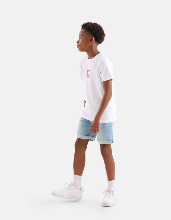 Embroidery T-shirt Wit SHOEBY BOYS