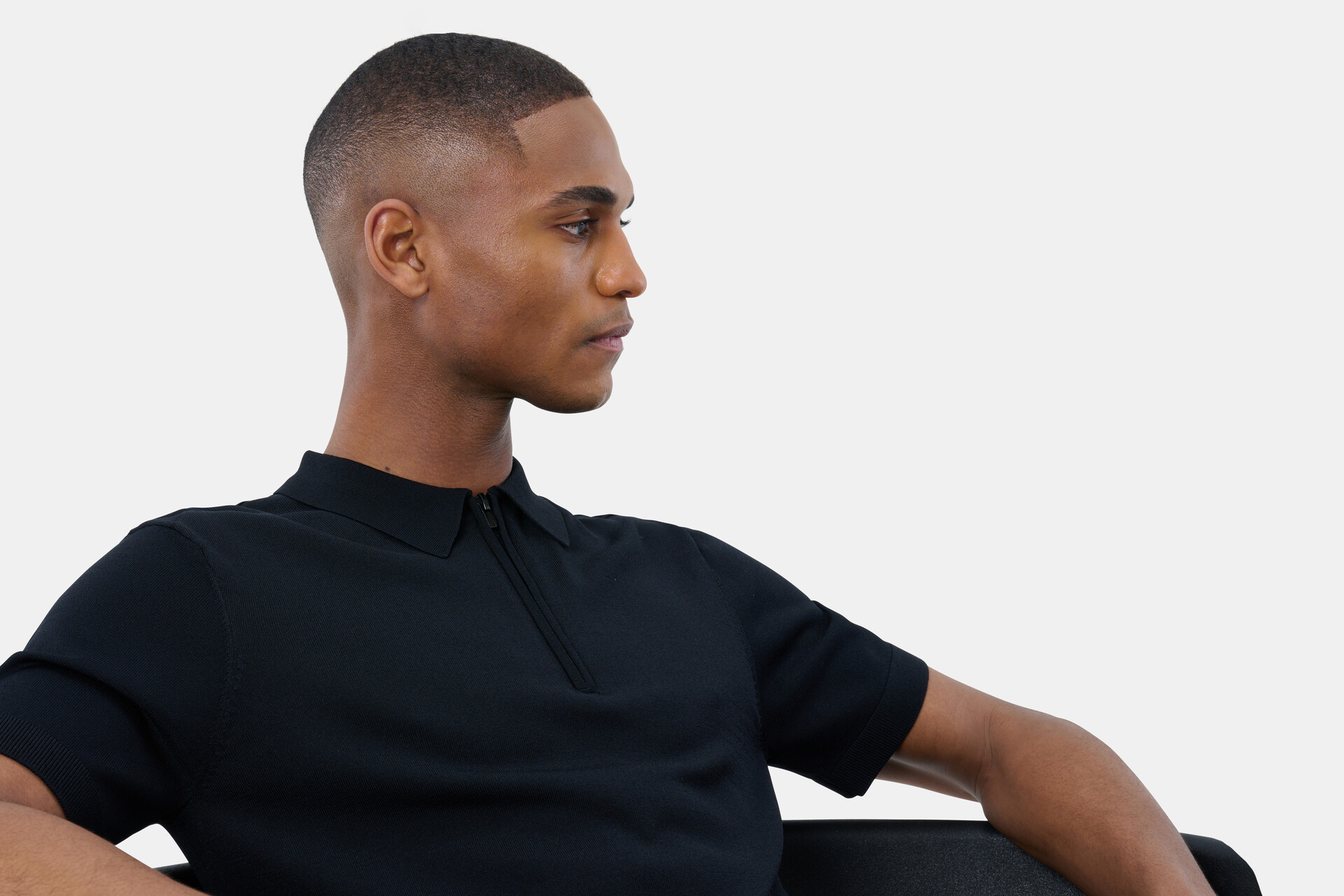 Zipper Knit Polo Shirt REFILL