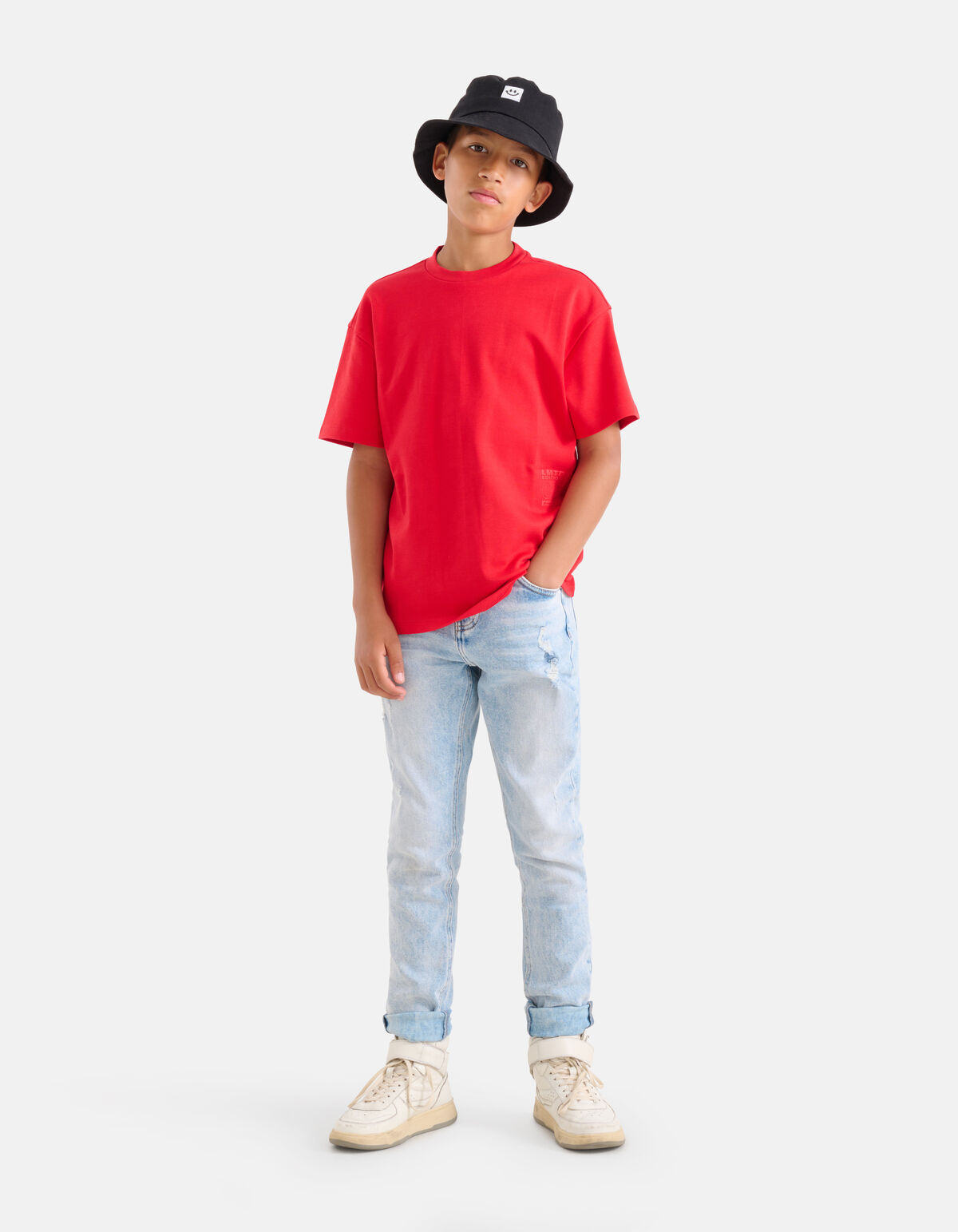 Heavy Basis T-shirt Rood SHOEBY BOYS