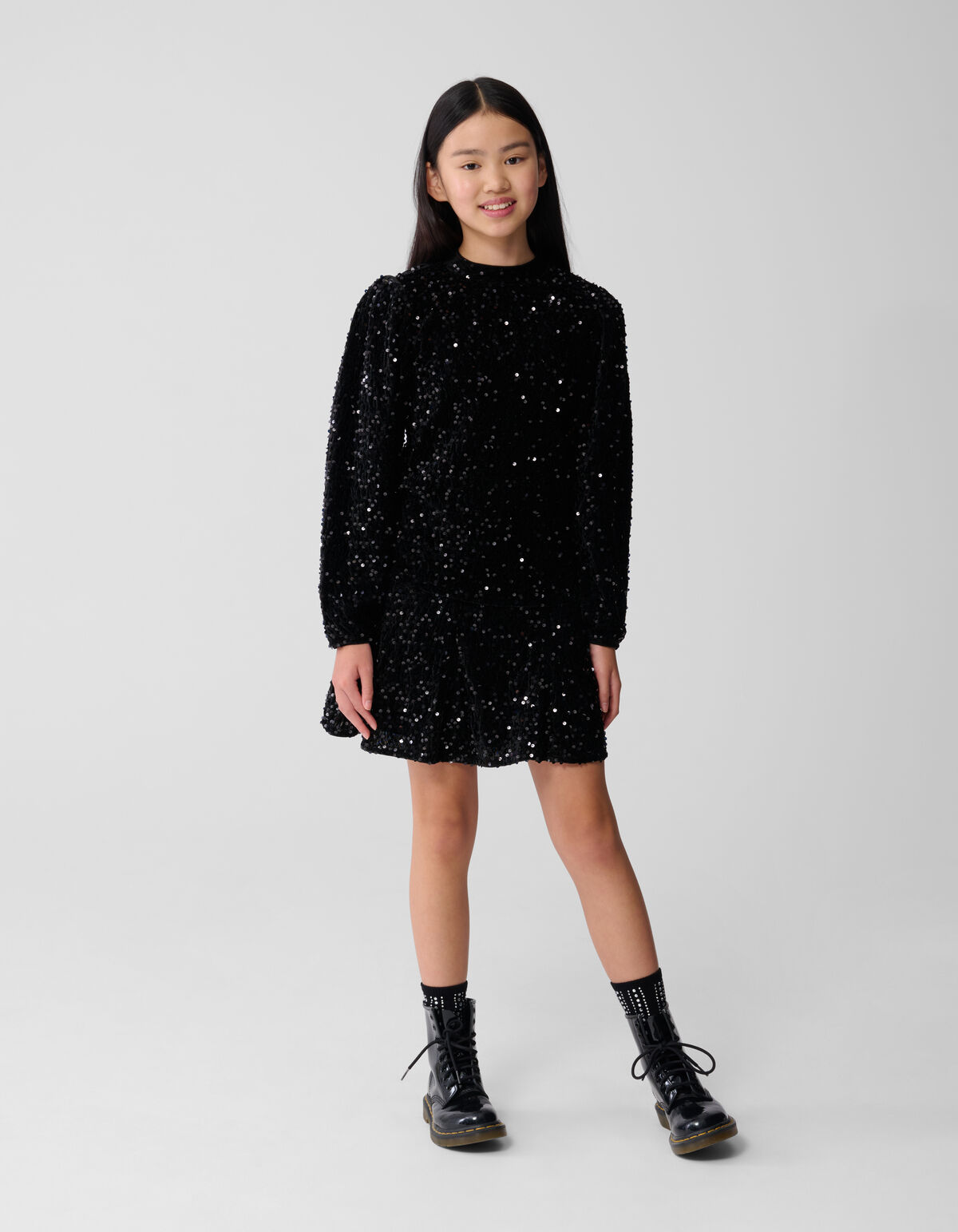 Sequin Mini Rok Zwart SHOEBY GIRLS