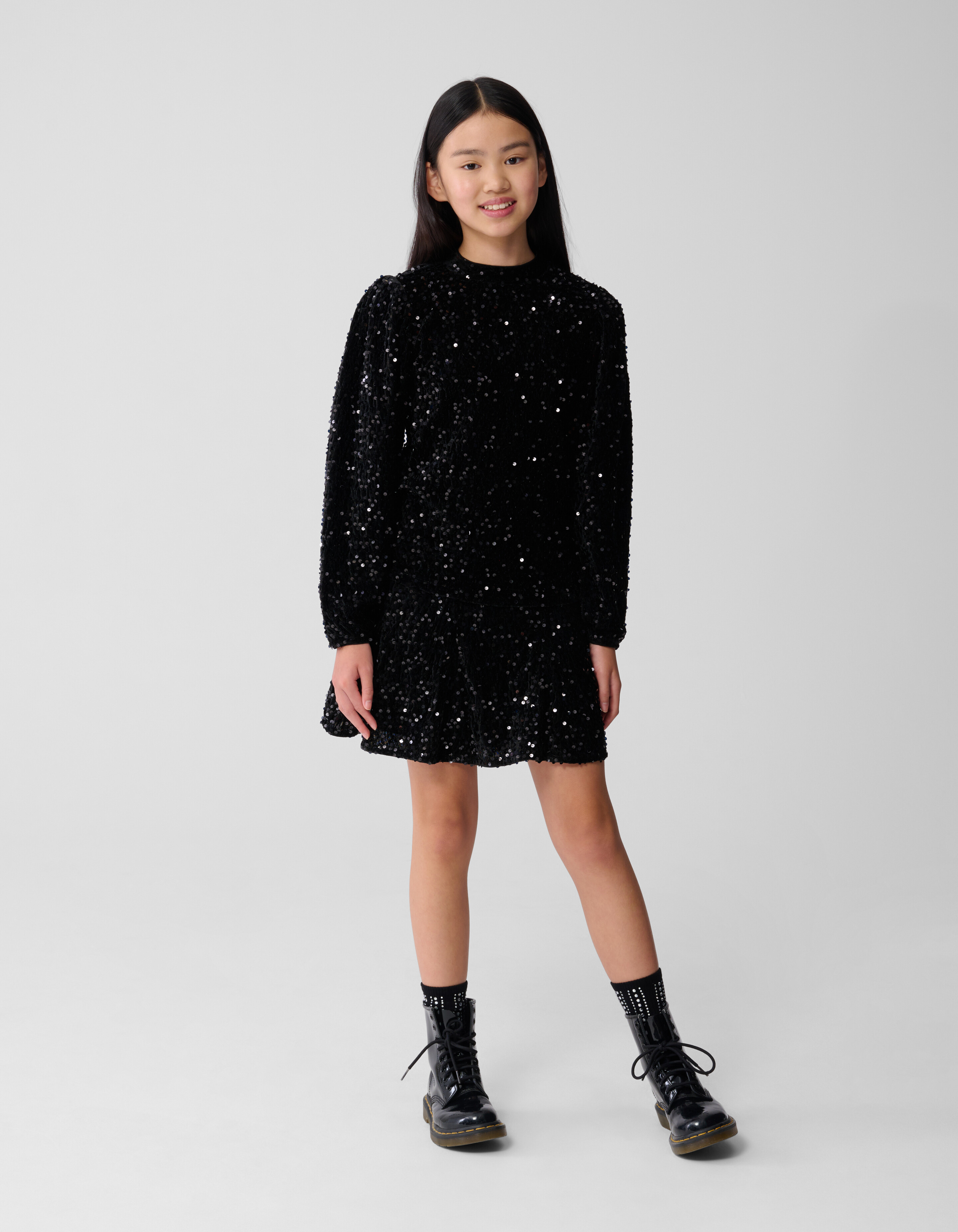 Sequin Mini Rok Zwart SHOEBY GIRLS