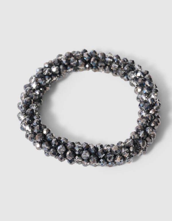 Beaded Elastieken Armband Zilver SHOEBY ACCESSOIRES