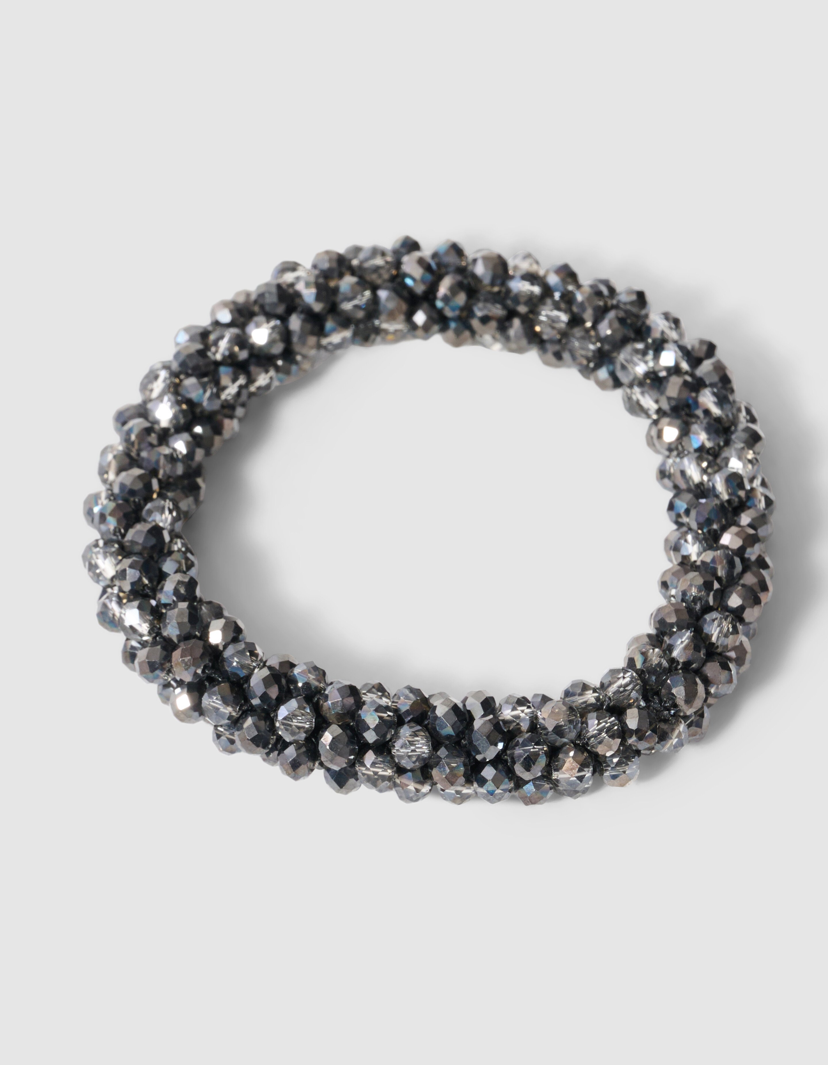 Beaded Elastieken Armband Zilver SHOEBY ACCESSOIRES