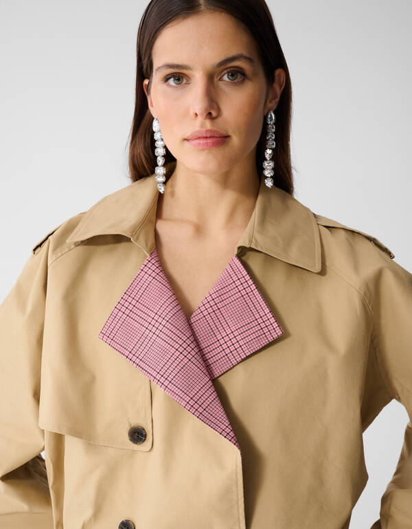 Oversized Cropped Trench Jack Camel SHOEBY WOMEN