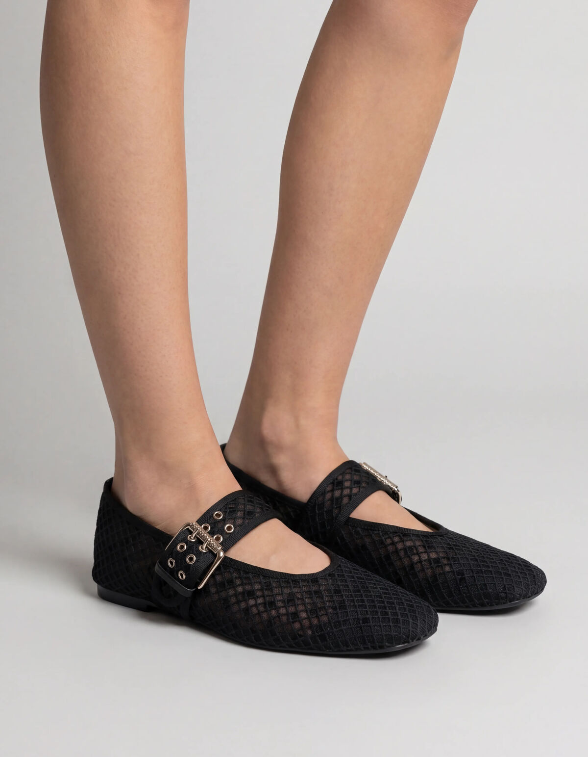 Polkadot Mesh Ballerina's Zwart SHOEBY SHOES