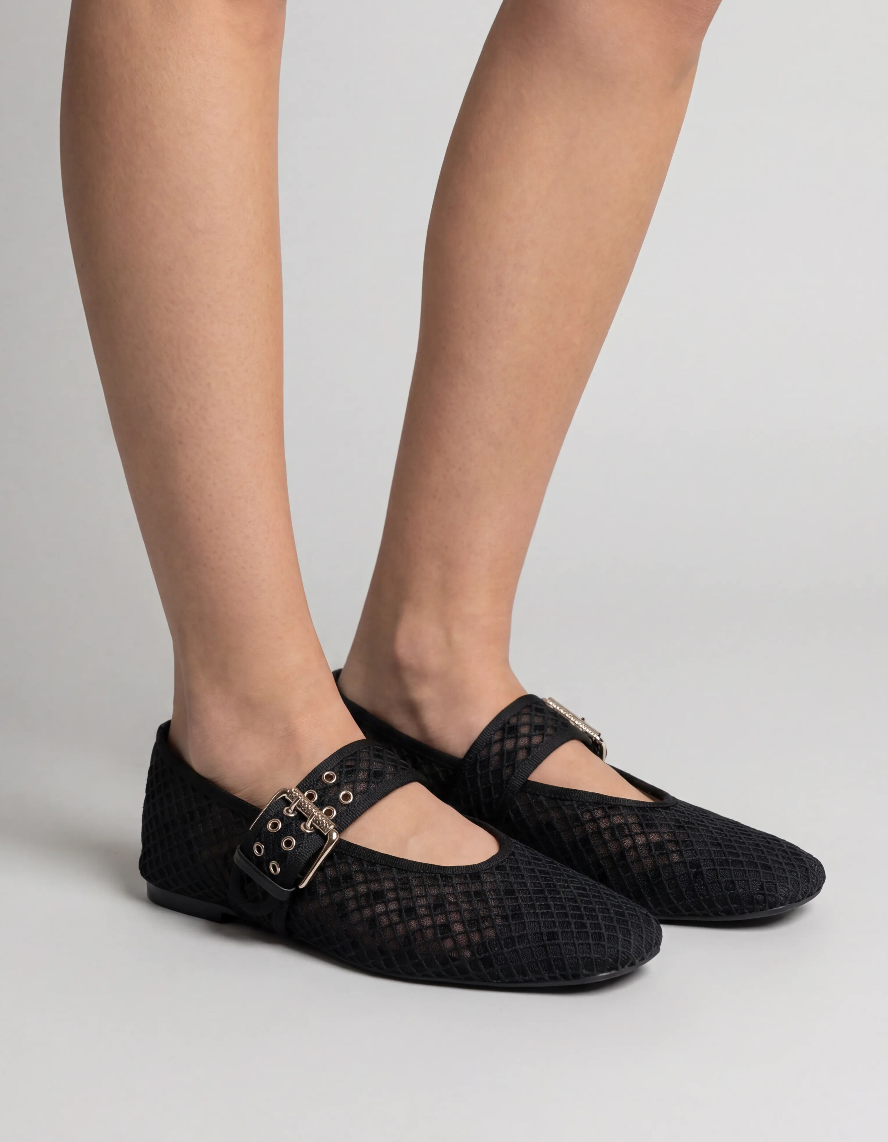 Polkadot Mesh Ballerina's Zwart SHOEBY SHOES