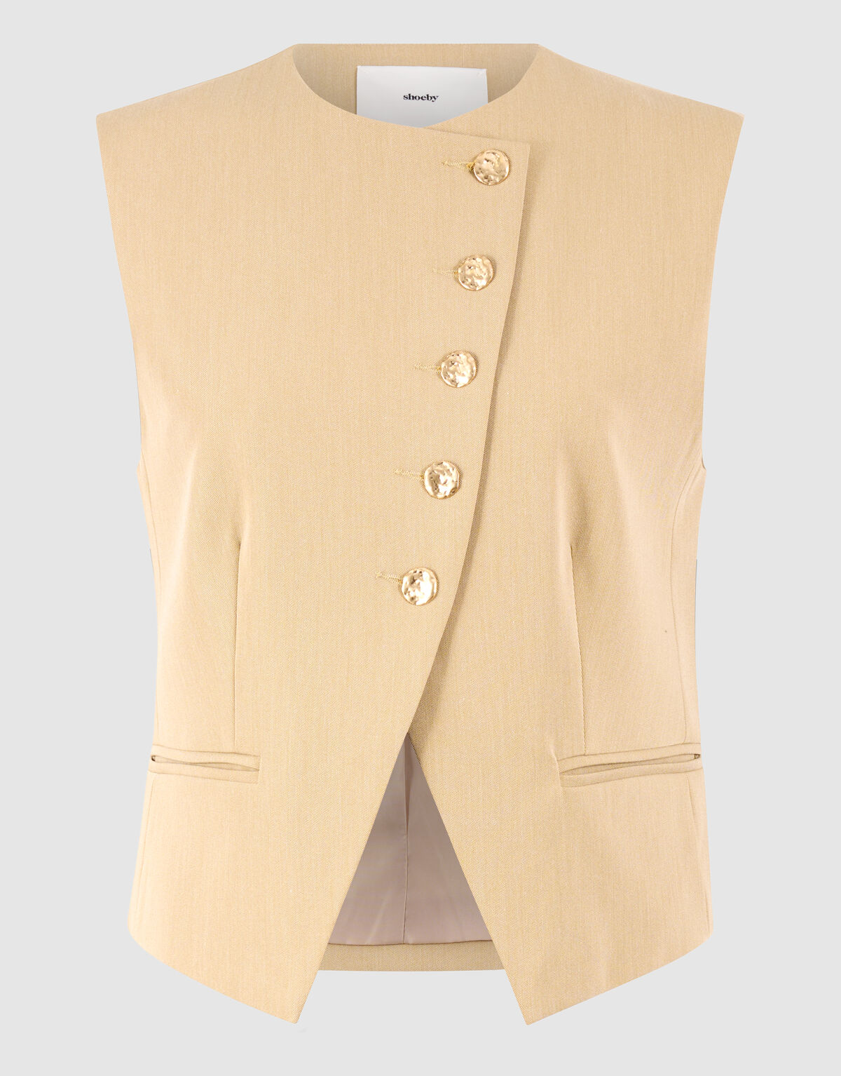 Asymmetrisch Gilet Zand SHOEBY WOMEN
