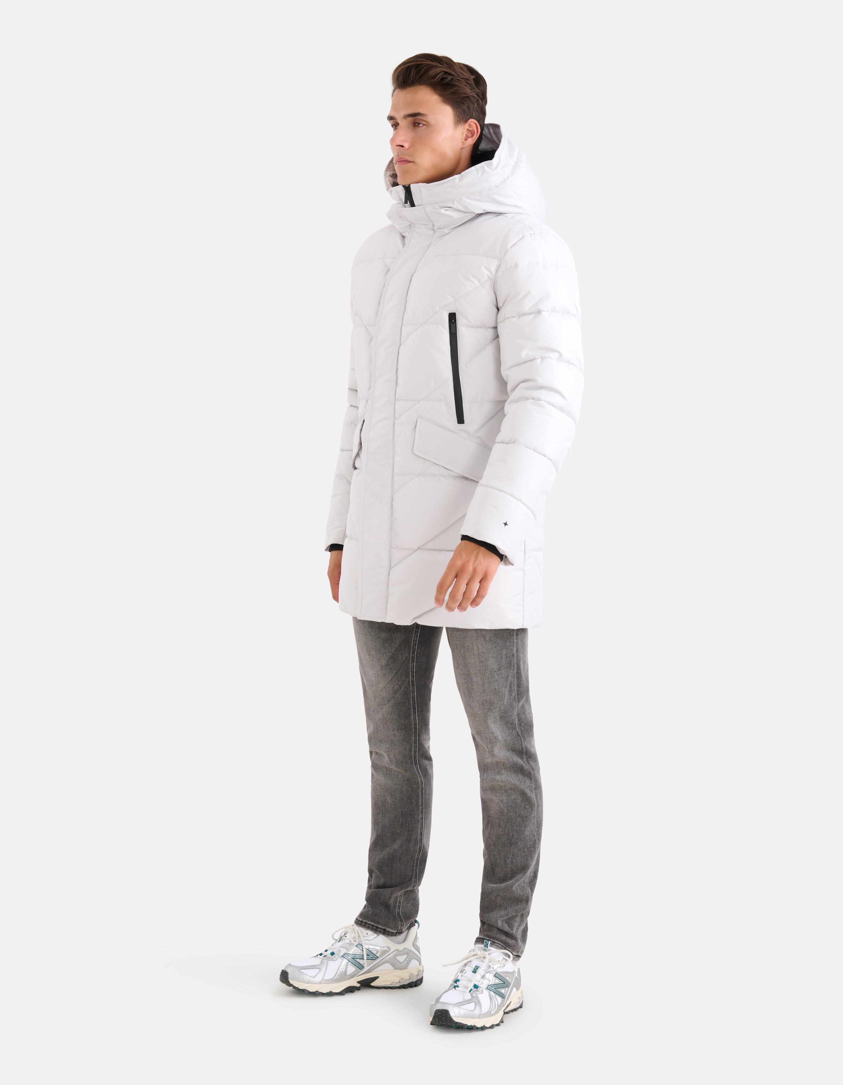Quilted Jas Lichtgrijs SHOEBY MEN