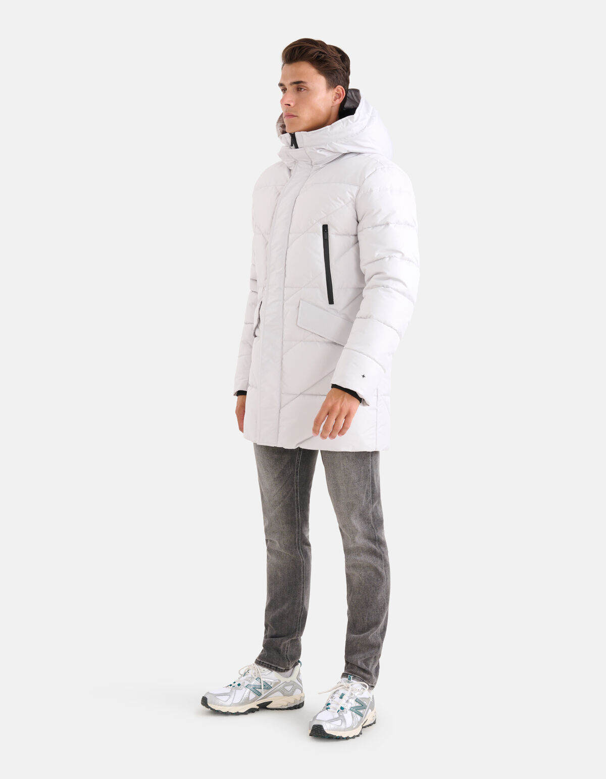 Quilted Jas Lichtgrijs SHOEBY MEN
