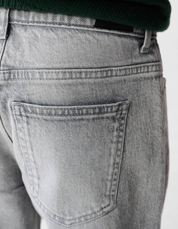 Baggy Fit Jeans Lichtgrijs SHOEBY BOYS