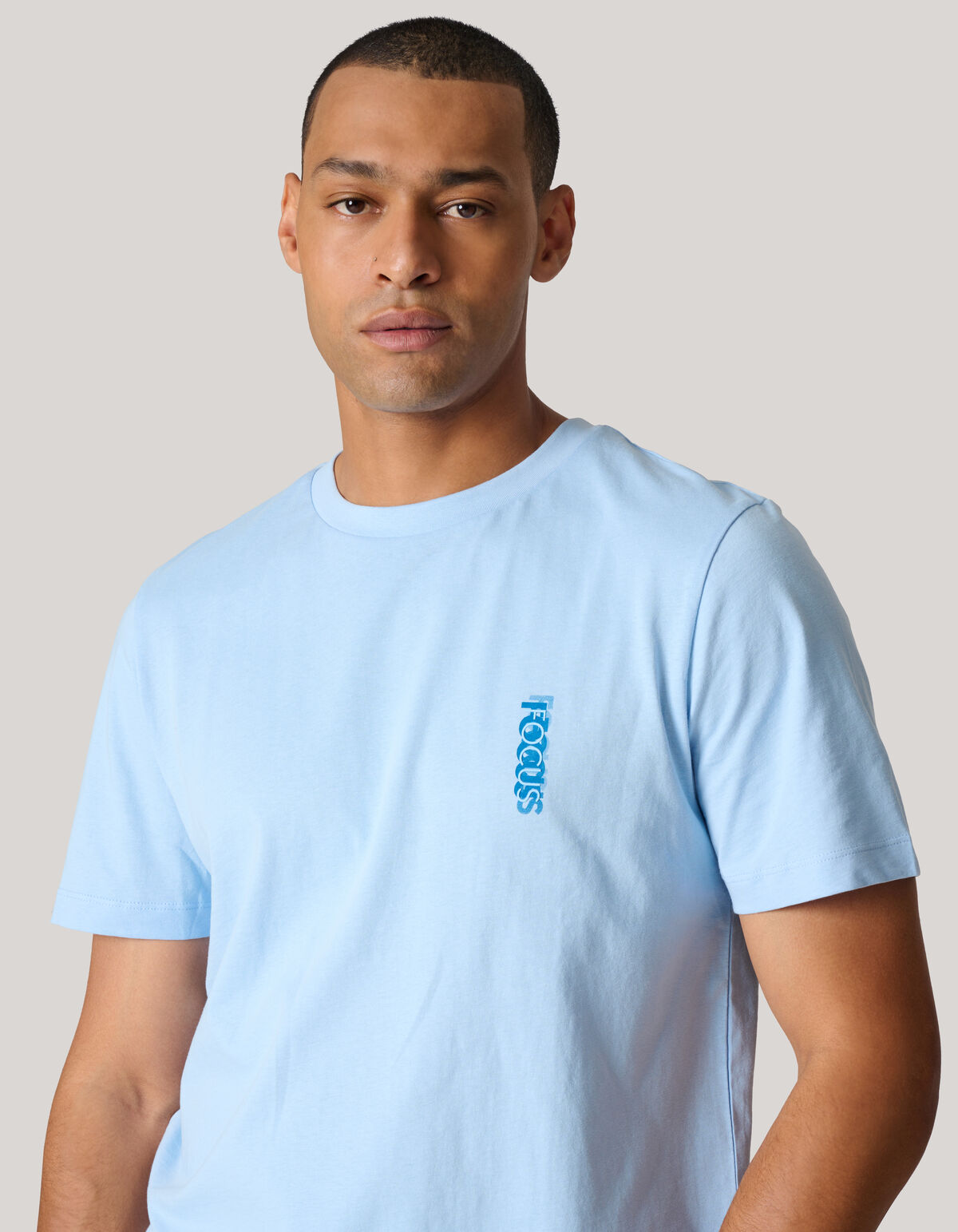 Artwork T-shirt Lichtblauw SHOEBY MEN