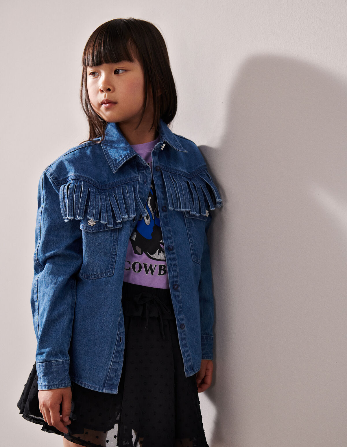 Denim Blouse Blauw SHOEBY GIRLS
