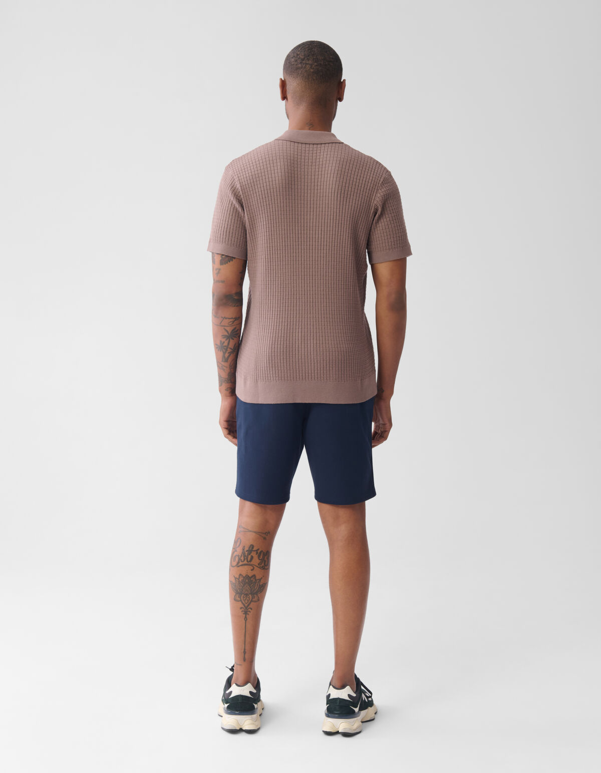 Half Zip Polo Lichtbruin SHOEBY MEN