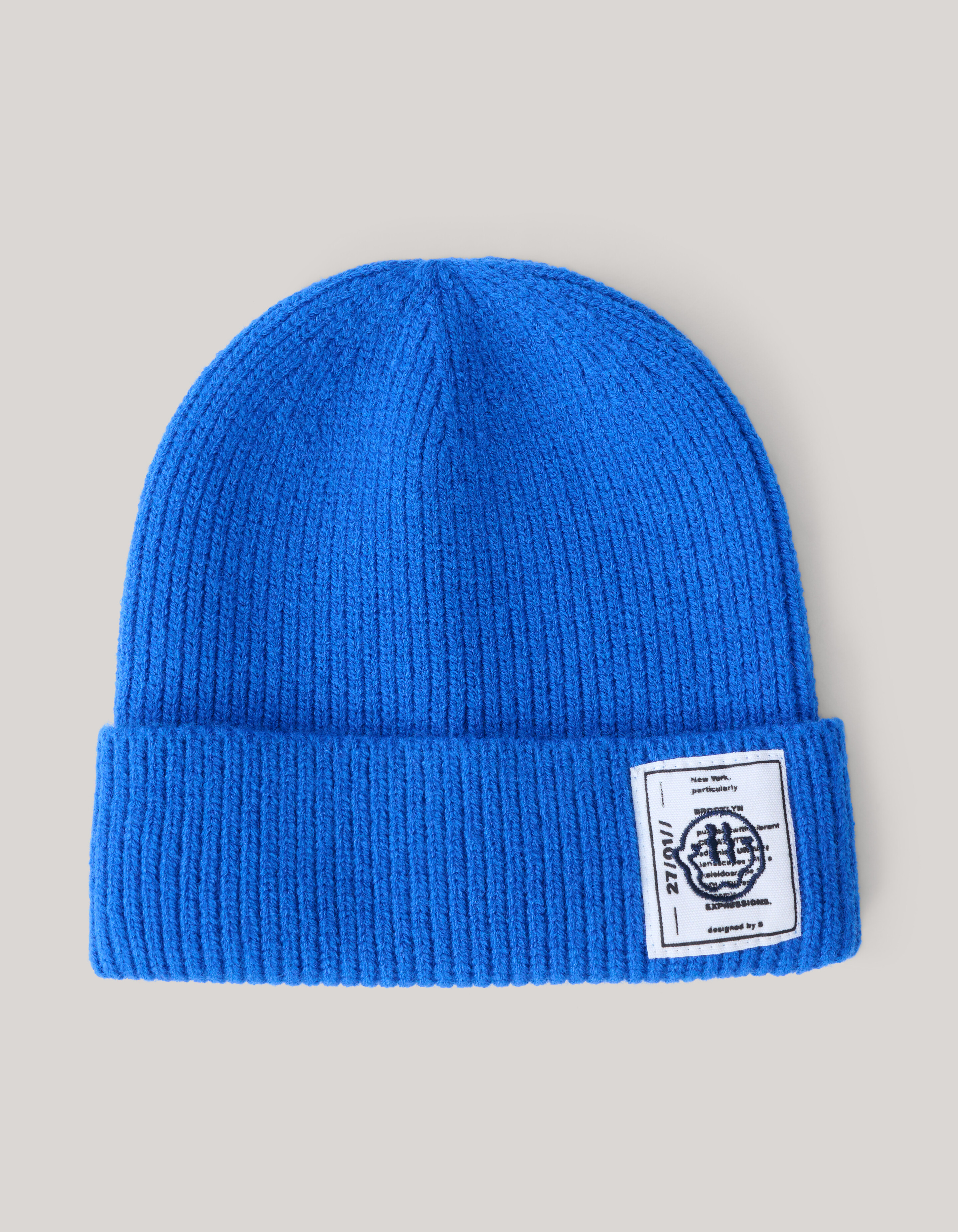 Label Beanie Blauw SHOEBY ACCESSOIRES