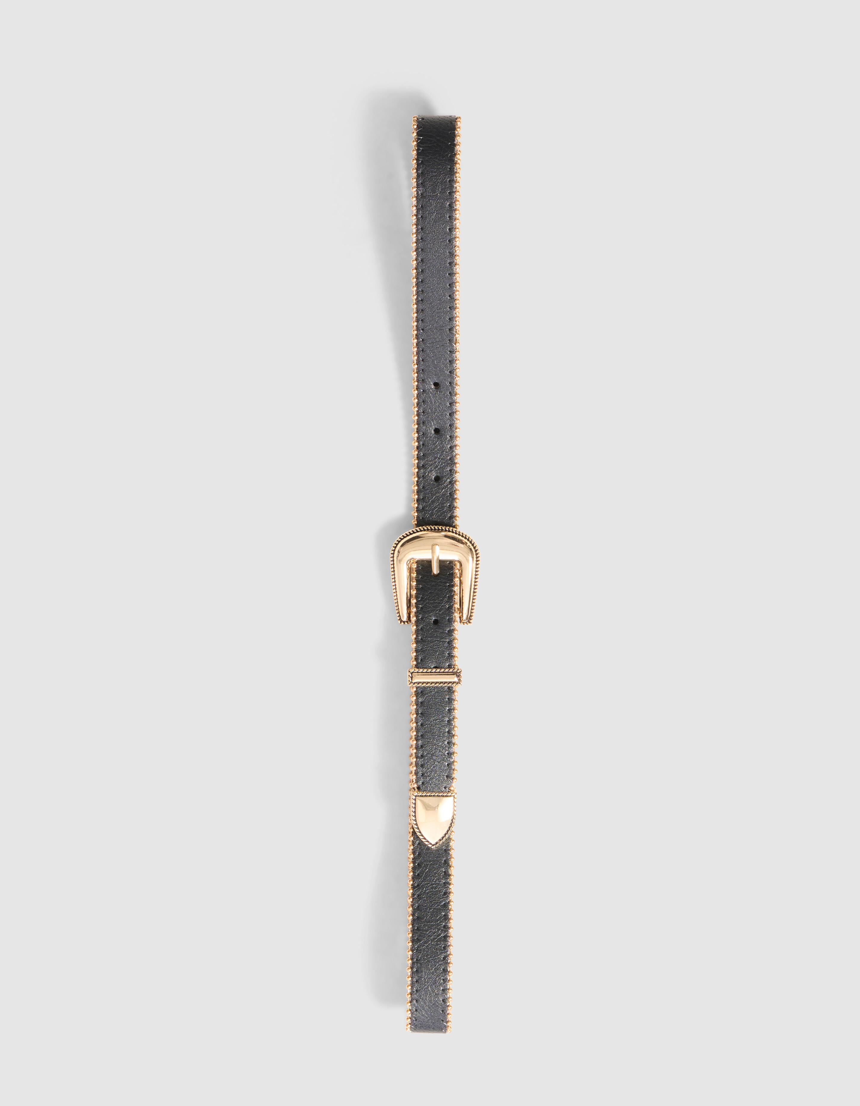 Ball Chain Riem Zwart/Goud SHOEBY ACCESSOIRES