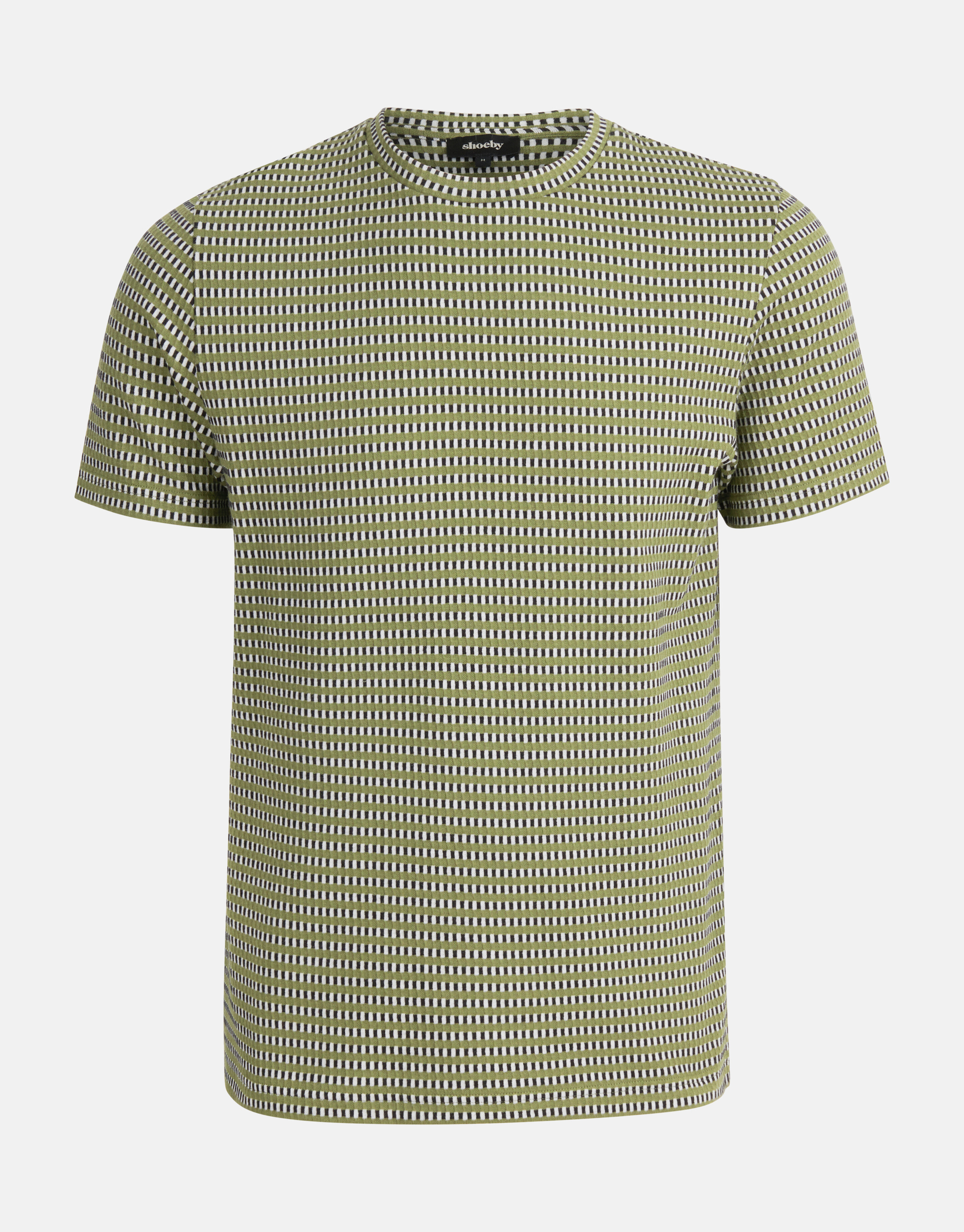 Structuur T-shirt Donkergroen SHOEBY MEN