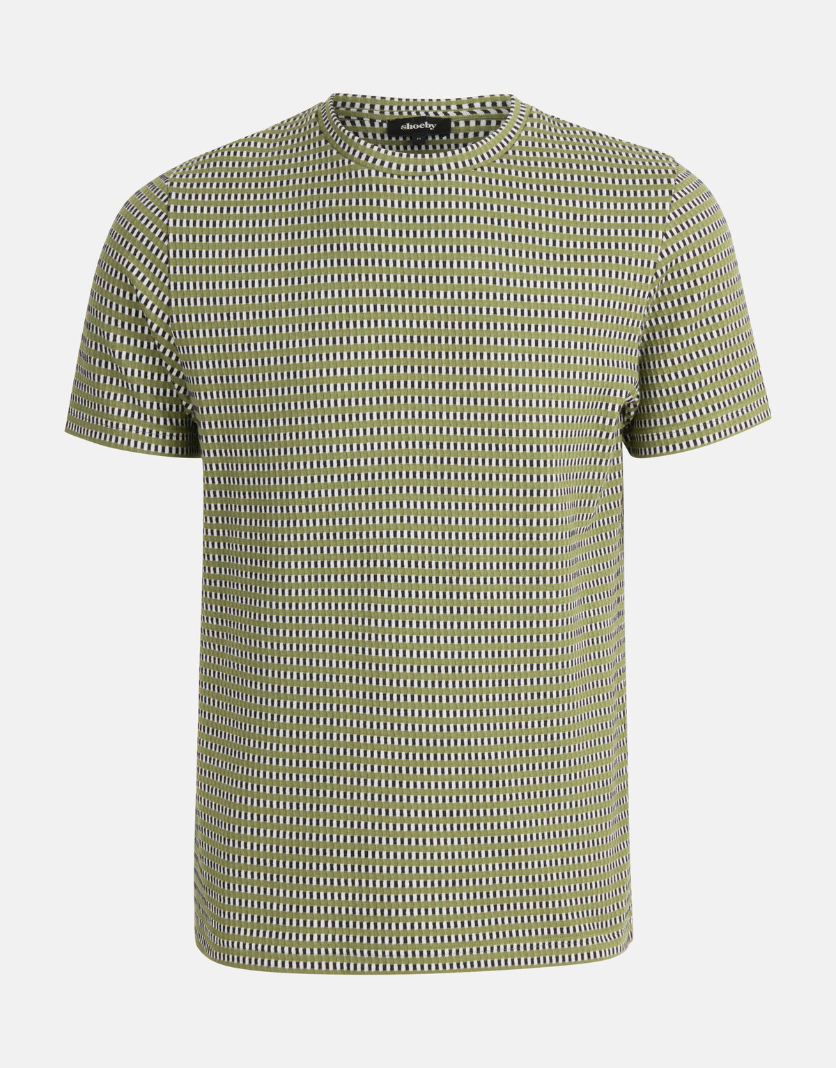 Structuur T-shirt Donkergroen SHOEBY MEN