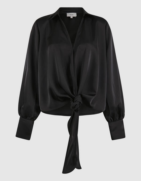 Knot Blouse Zwart By Mieke SHOEBY WOMEN