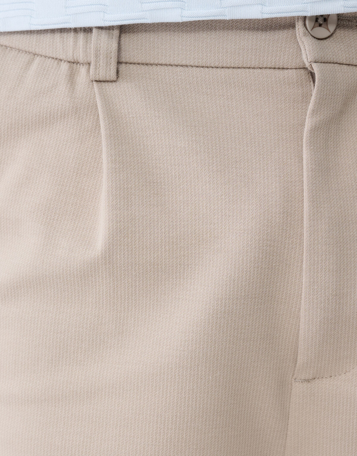 Pleated Regular Fit Broek Lichtbruin SHOEBY MEN