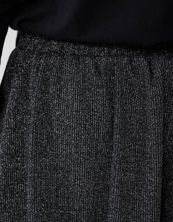 Glitter Strik Mini Rok Zwart SHOEBY ACCESSOIRES